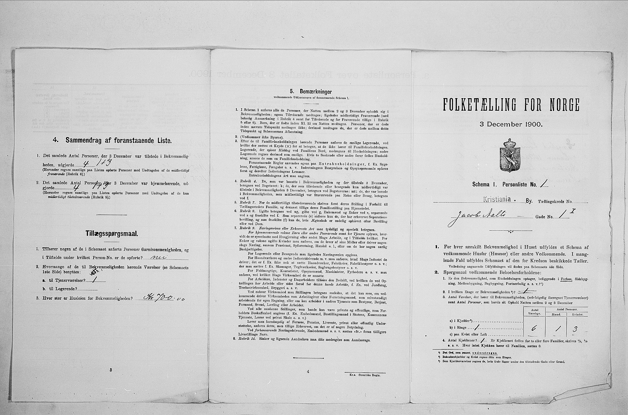 SAO, 1900 census for Kristiania, 1900, p. 42231