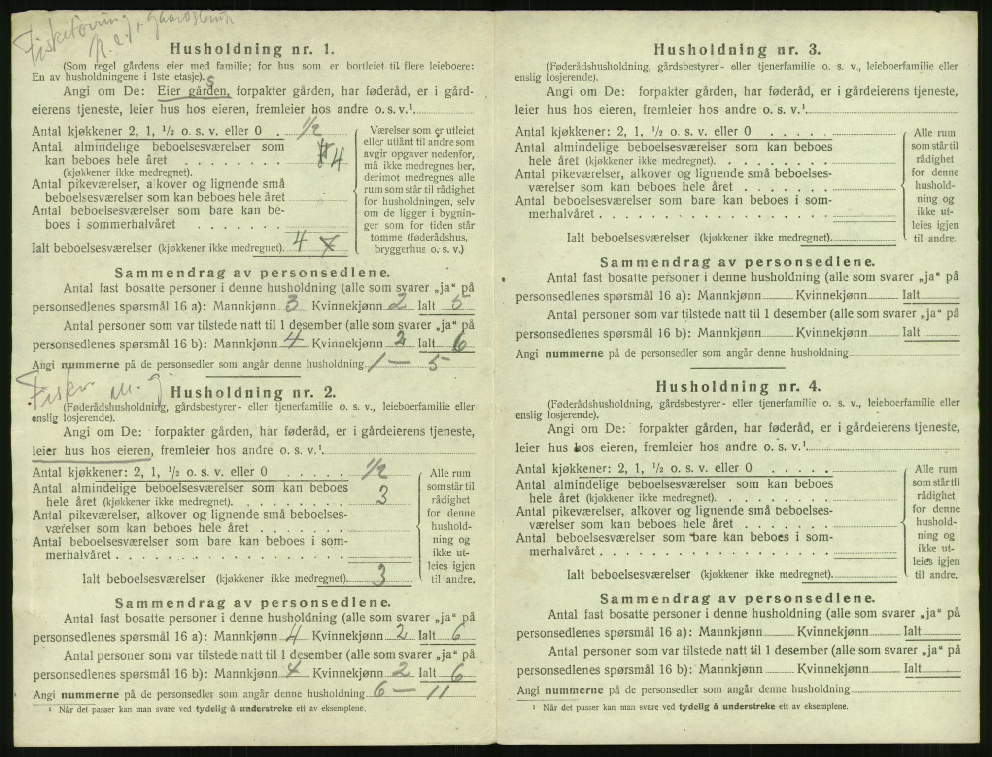 SAT, 1920 census for Borgund, 1920, p. 1295