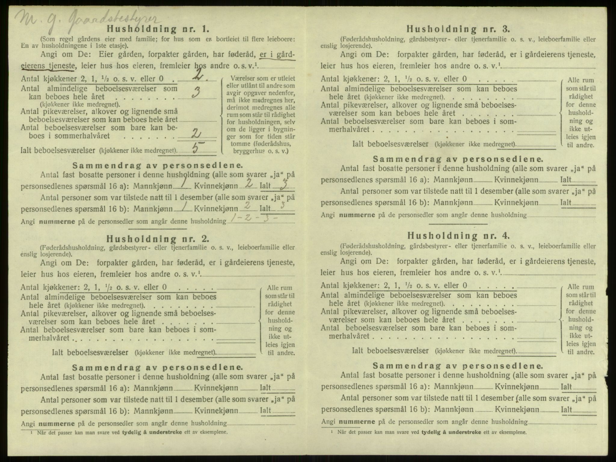 SAB, 1920 census for Alversund, 1920, p. 1107