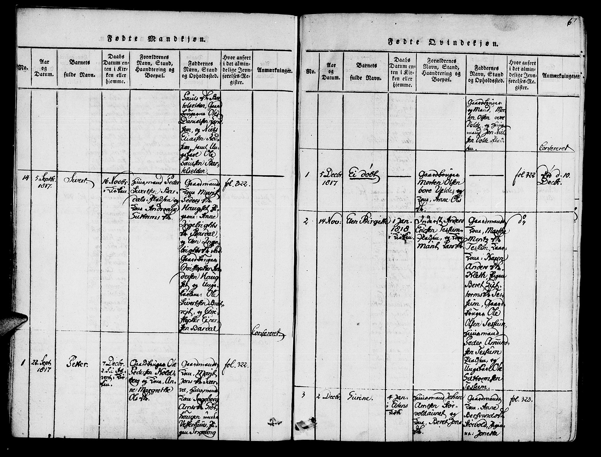 Ministerialprotokoller, klokkerbøker og fødselsregistre - Nord-Trøndelag, SAT/A-1458/741/L0387: Parish register (official) no. 741A03 /1, 1817-1822, p. 6