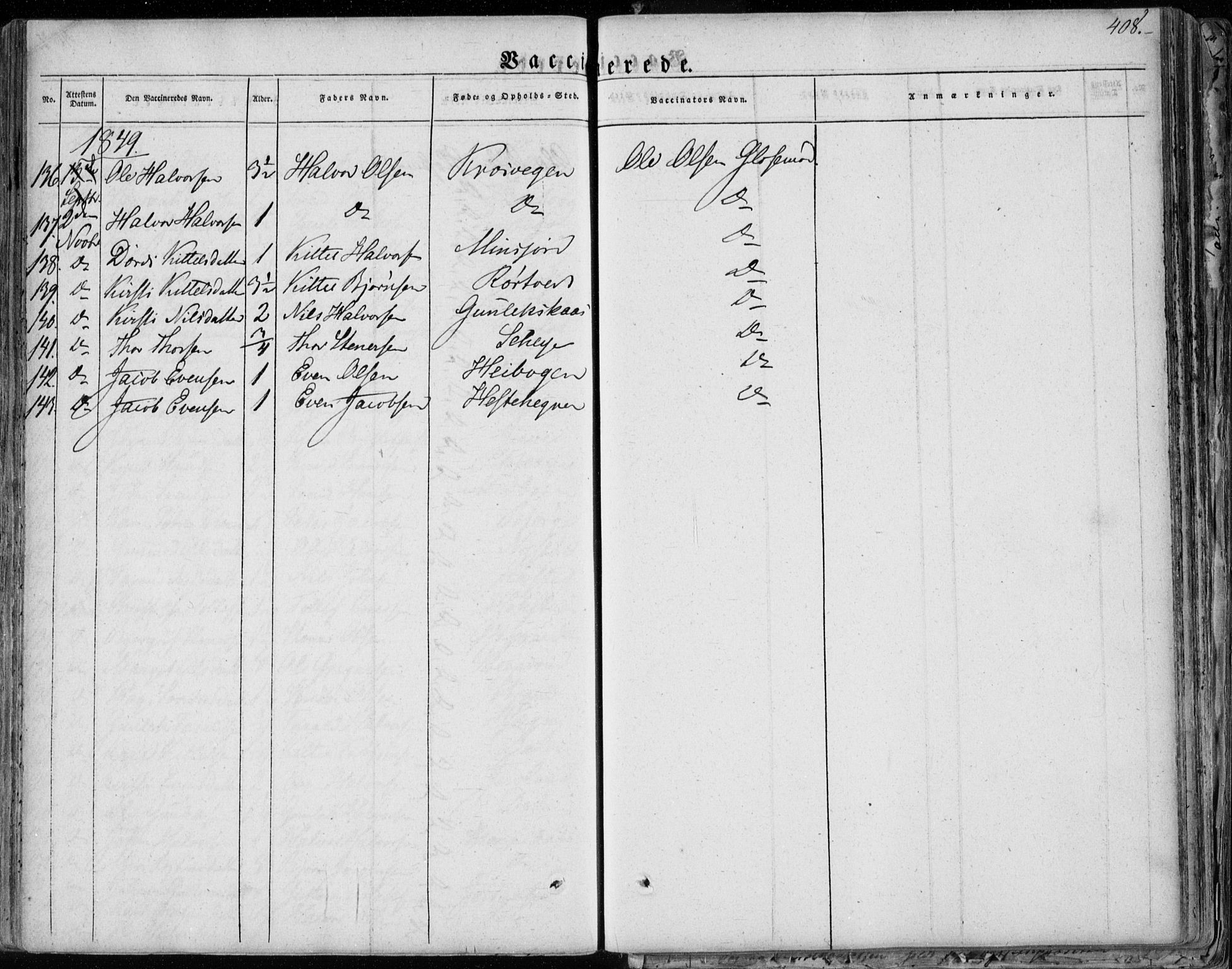 Seljord kirkebøker, AV/SAKO-A-20/F/Fa/L0011: Parish register (official) no. I 11, 1831-1849, p. 408