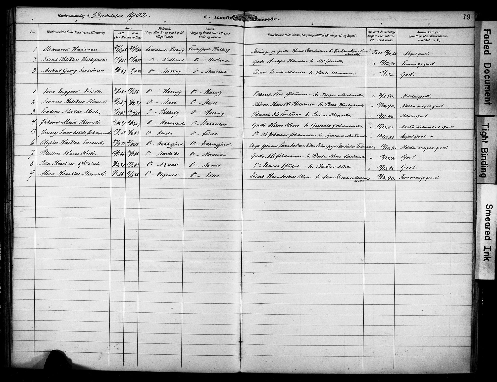 Avaldsnes sokneprestkontor, SAST/A -101851/H/Ha/Haa/L0016: Parish register (official) no. A 16, 1893-1918, p. 79