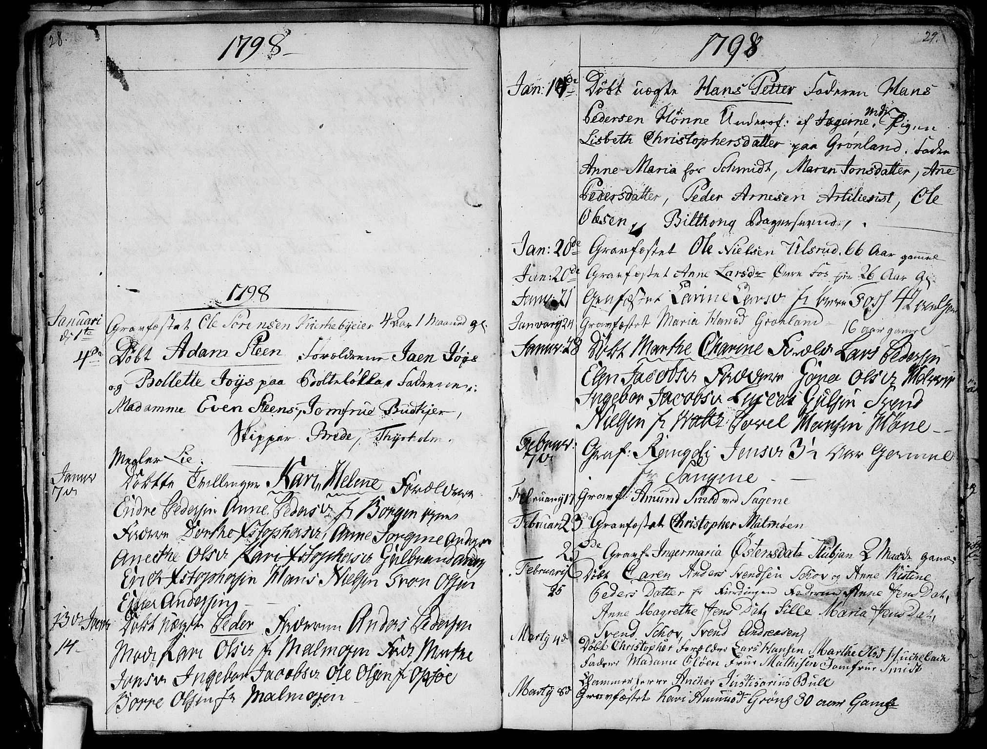 Aker prestekontor kirkebøker, AV/SAO-A-10861/G/L0001: Parish register (copy) no. 1, 1796-1826, p. 28-29