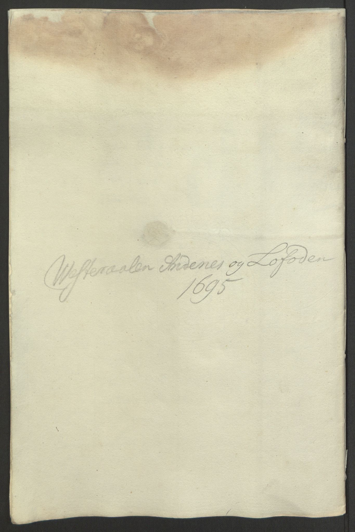 Rentekammeret inntil 1814, Reviderte regnskaper, Fogderegnskap, RA/EA-4092/R67/L4677: Fogderegnskap Vesterålen, Andenes og Lofoten, 1694-1695, p. 241