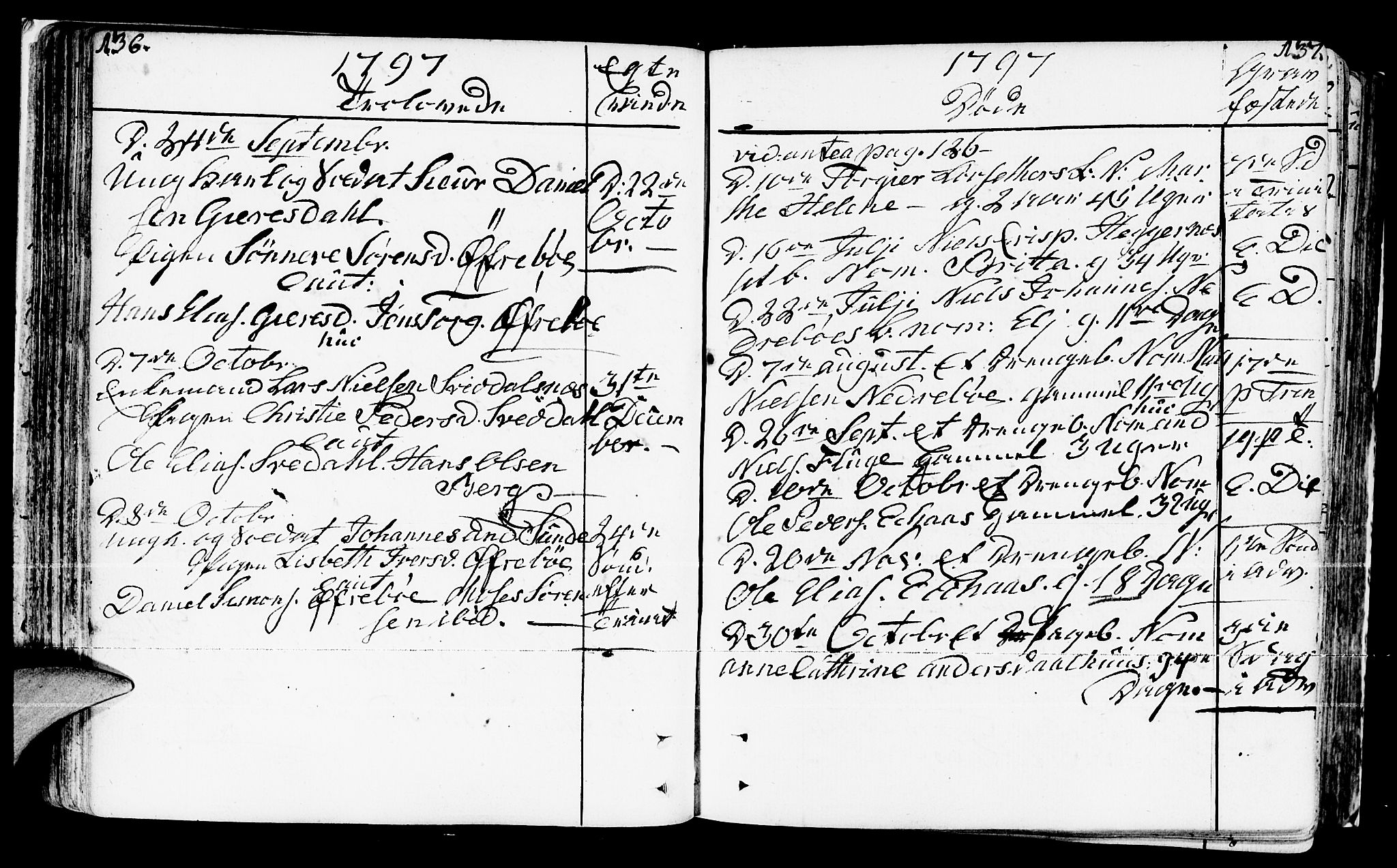 Jølster sokneprestembete, SAB/A-80701/H/Haa/Haaa/L0005: Parish register (official) no. A 5, 1790-1821, p. 136-137