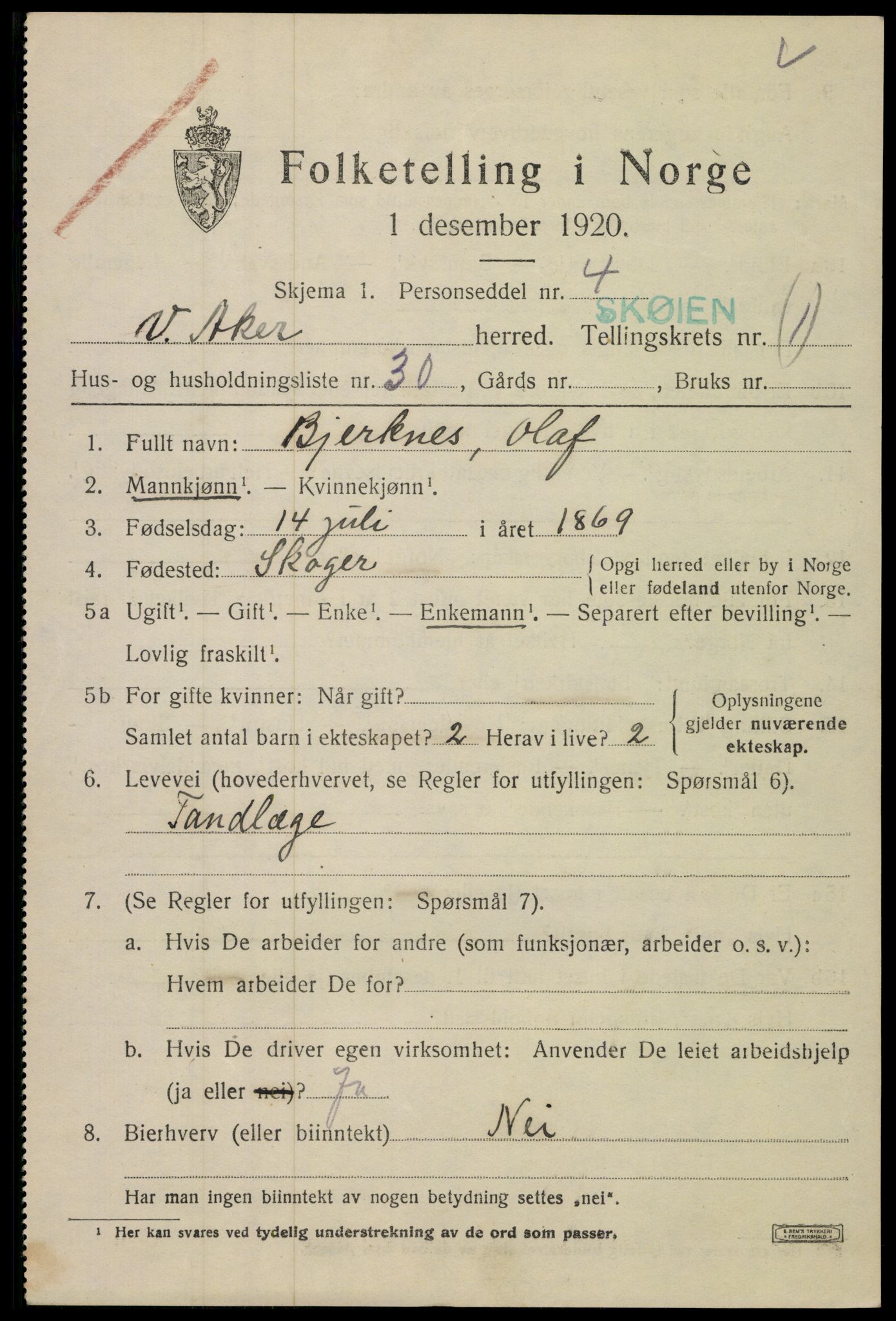 SAO, 1920 census for Aker, 1920, p. 13812