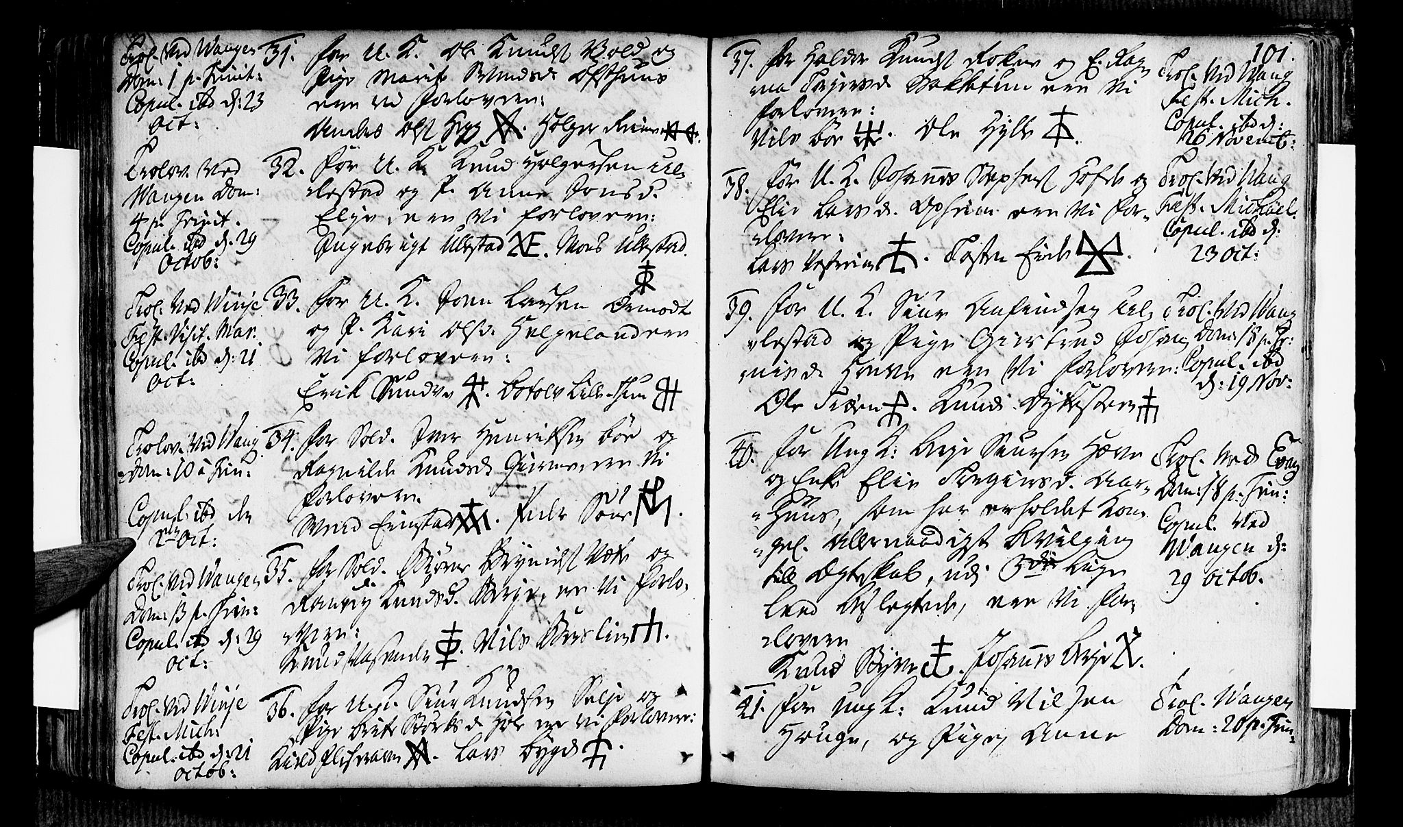 Voss sokneprestembete, AV/SAB-A-79001/H/Haa: Parish register (official) no. A 7, 1731-1773, p. 101