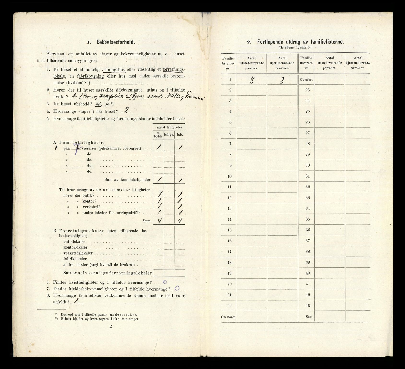 RA, 1910 census for Grimstad, 1910, p. 615