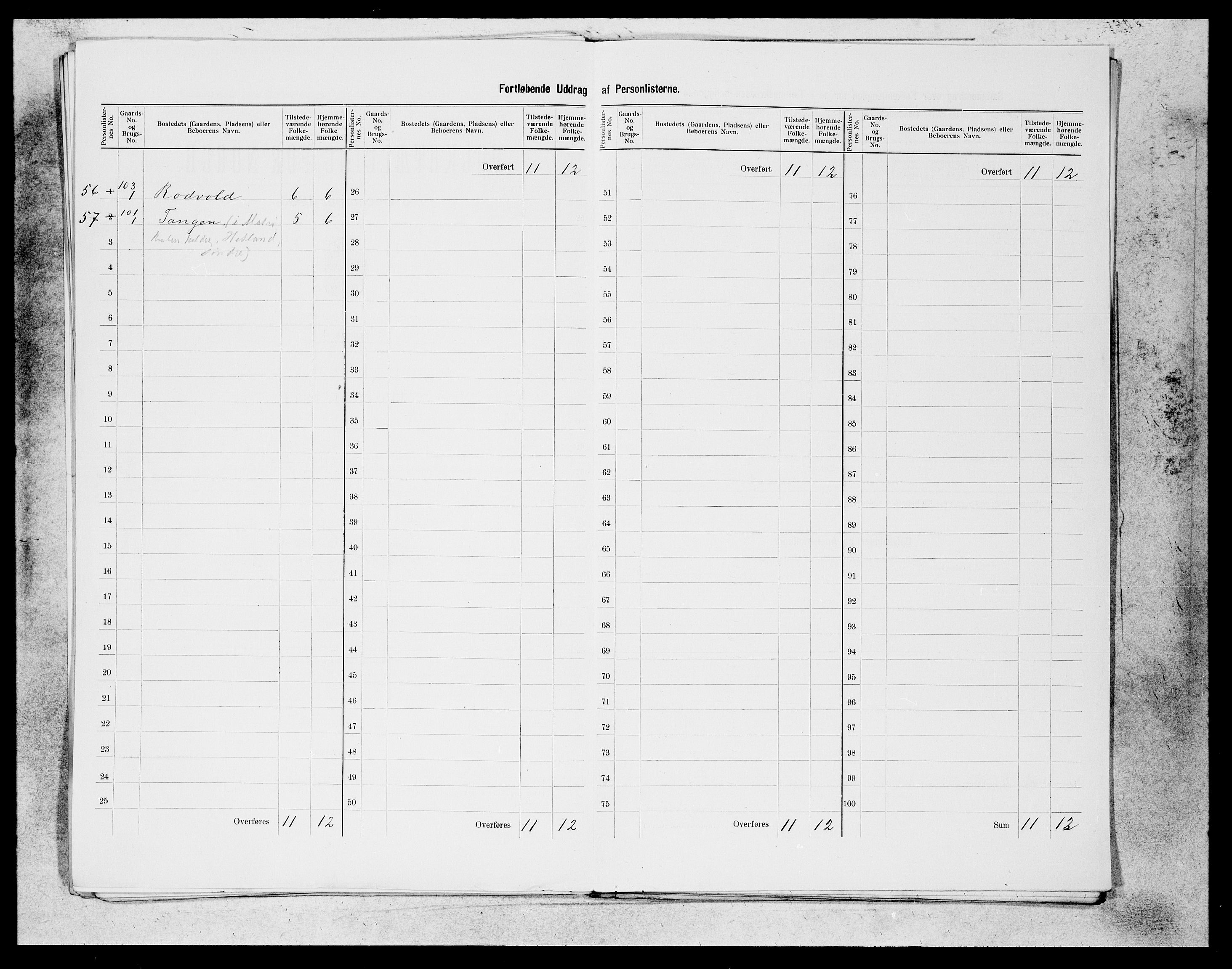 SAB, 1900 census for Fjelberg, 1900, p. 16