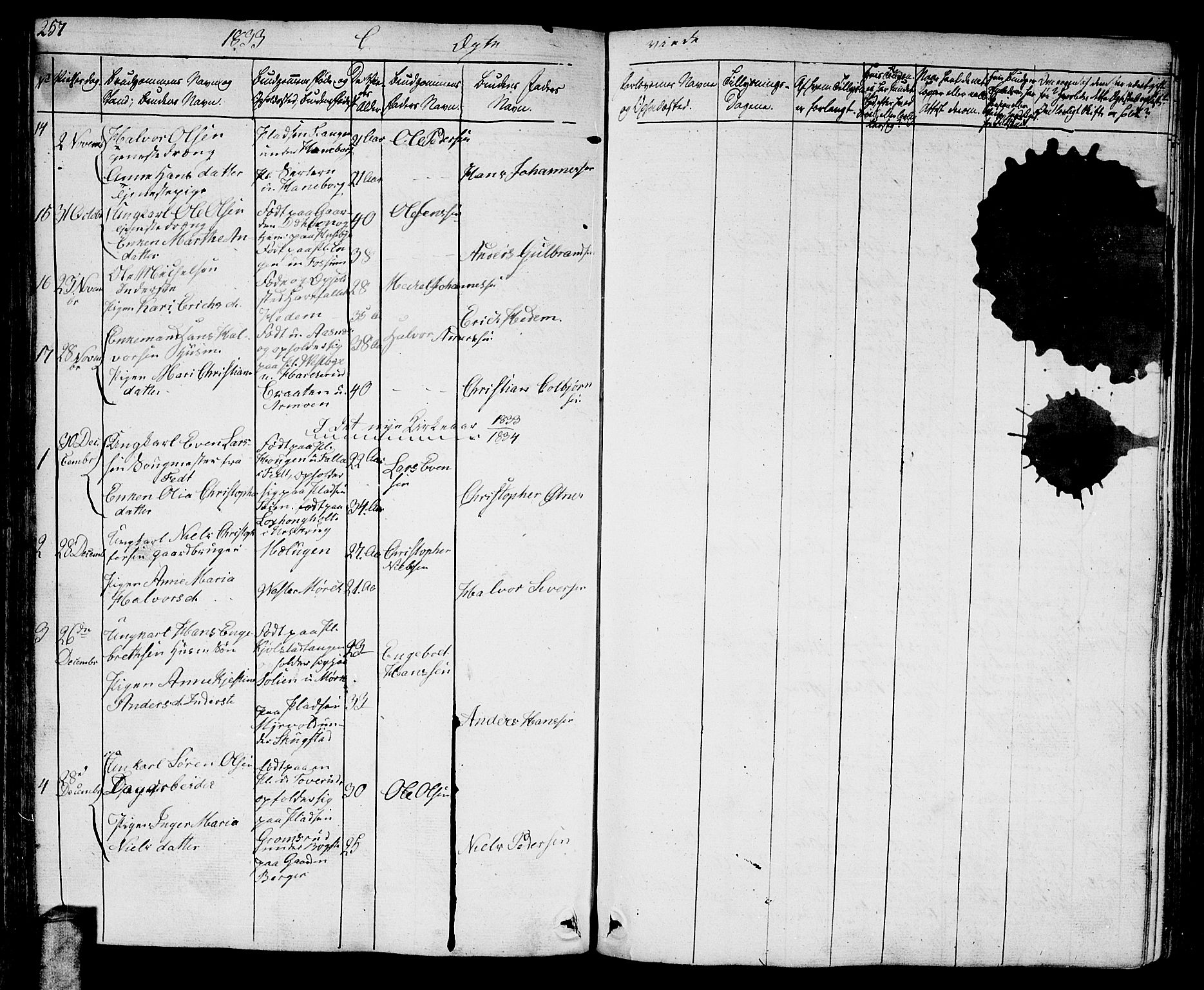 Aurskog prestekontor Kirkebøker, AV/SAO-A-10304a/G/Ga/L0002: Parish register (copy) no. I 2, 1829-1857, p. 257