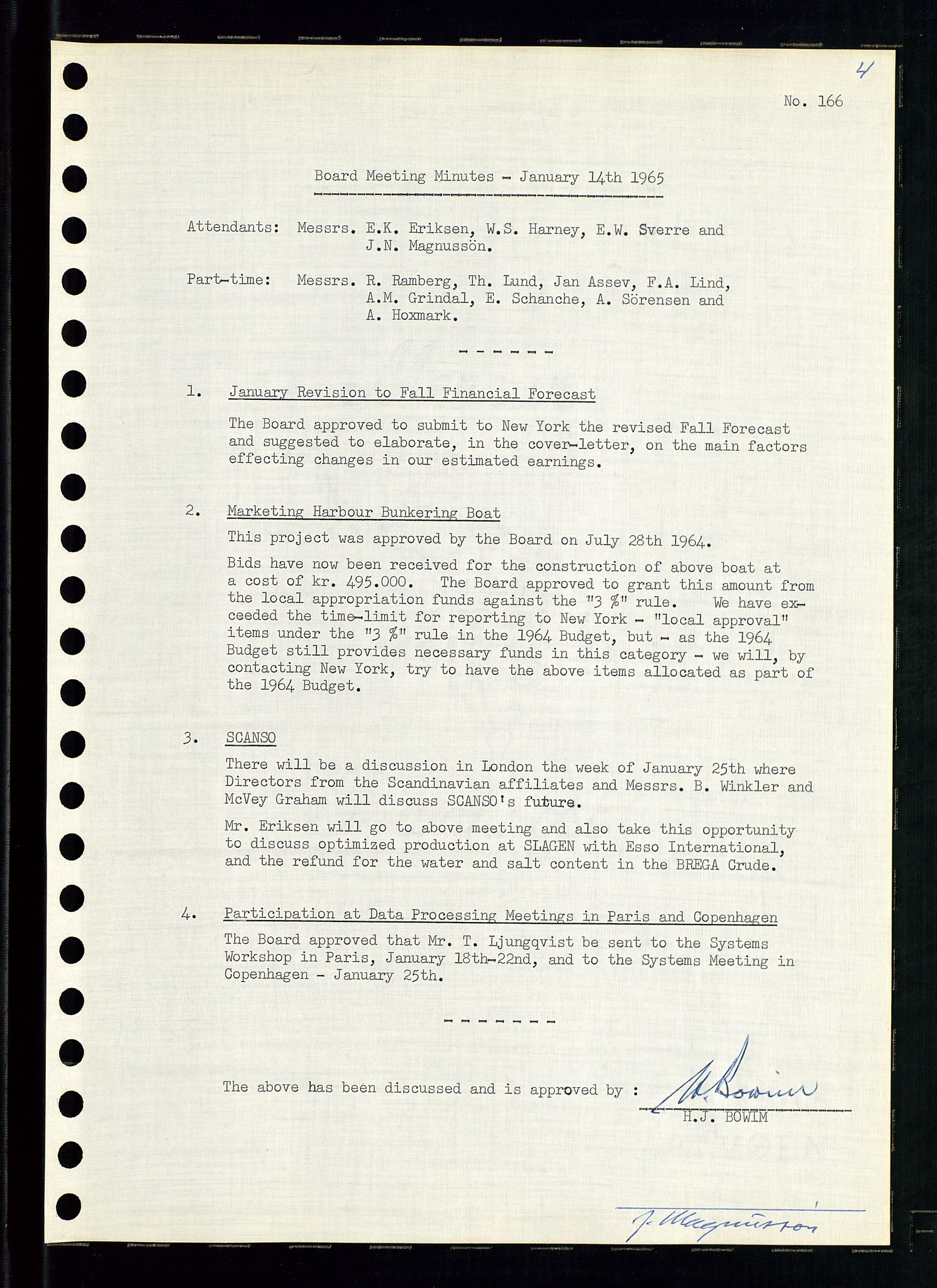 Pa 0982 - Esso Norge A/S, AV/SAST-A-100448/A/Aa/L0002/0001: Den administrerende direksjon Board minutes (styrereferater) / Den administrerende direksjon Board minutes (styrereferater), 1965, p. 162