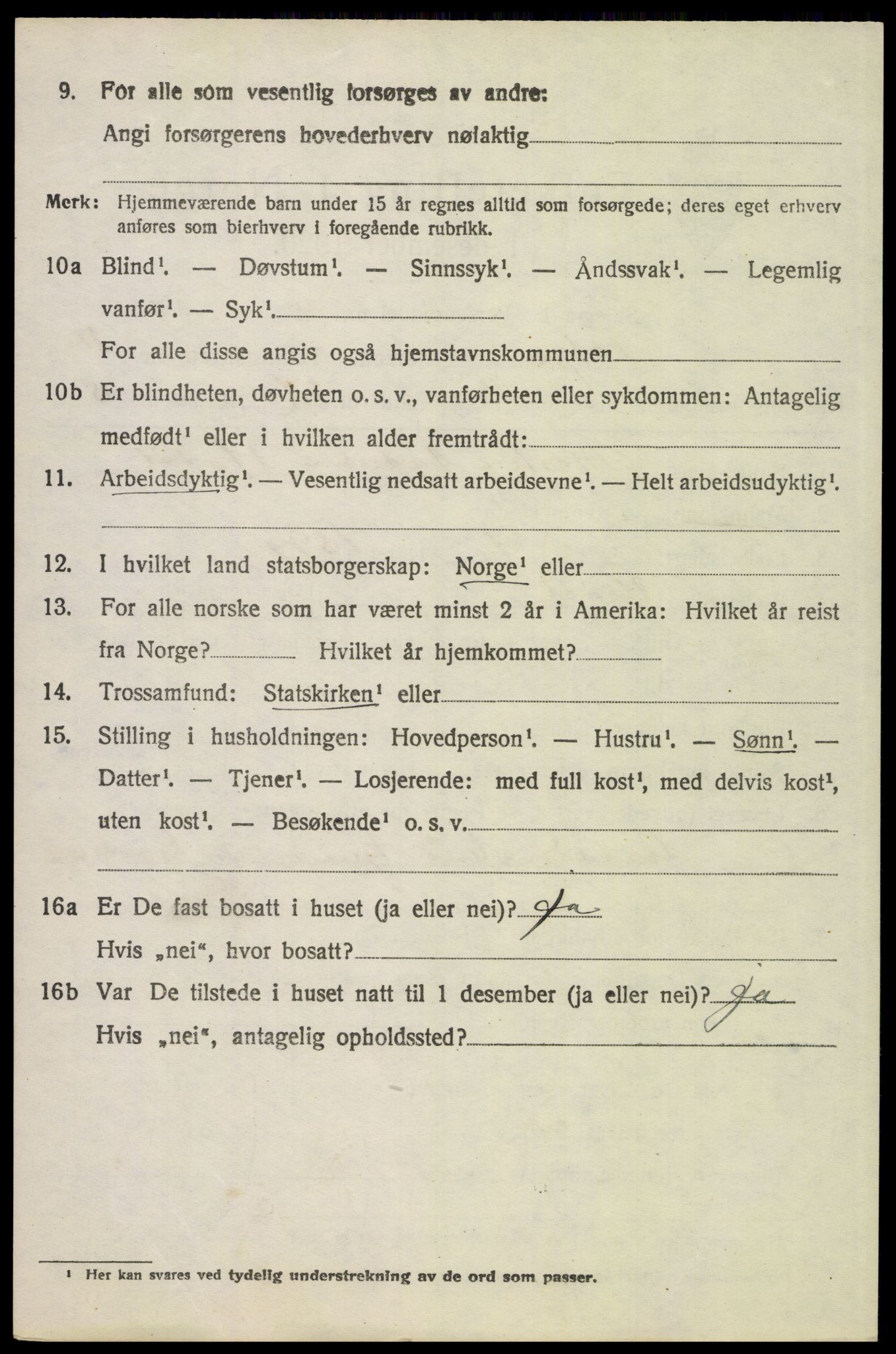 SAH, 1920 census for Tolga, 1920, p. 5448