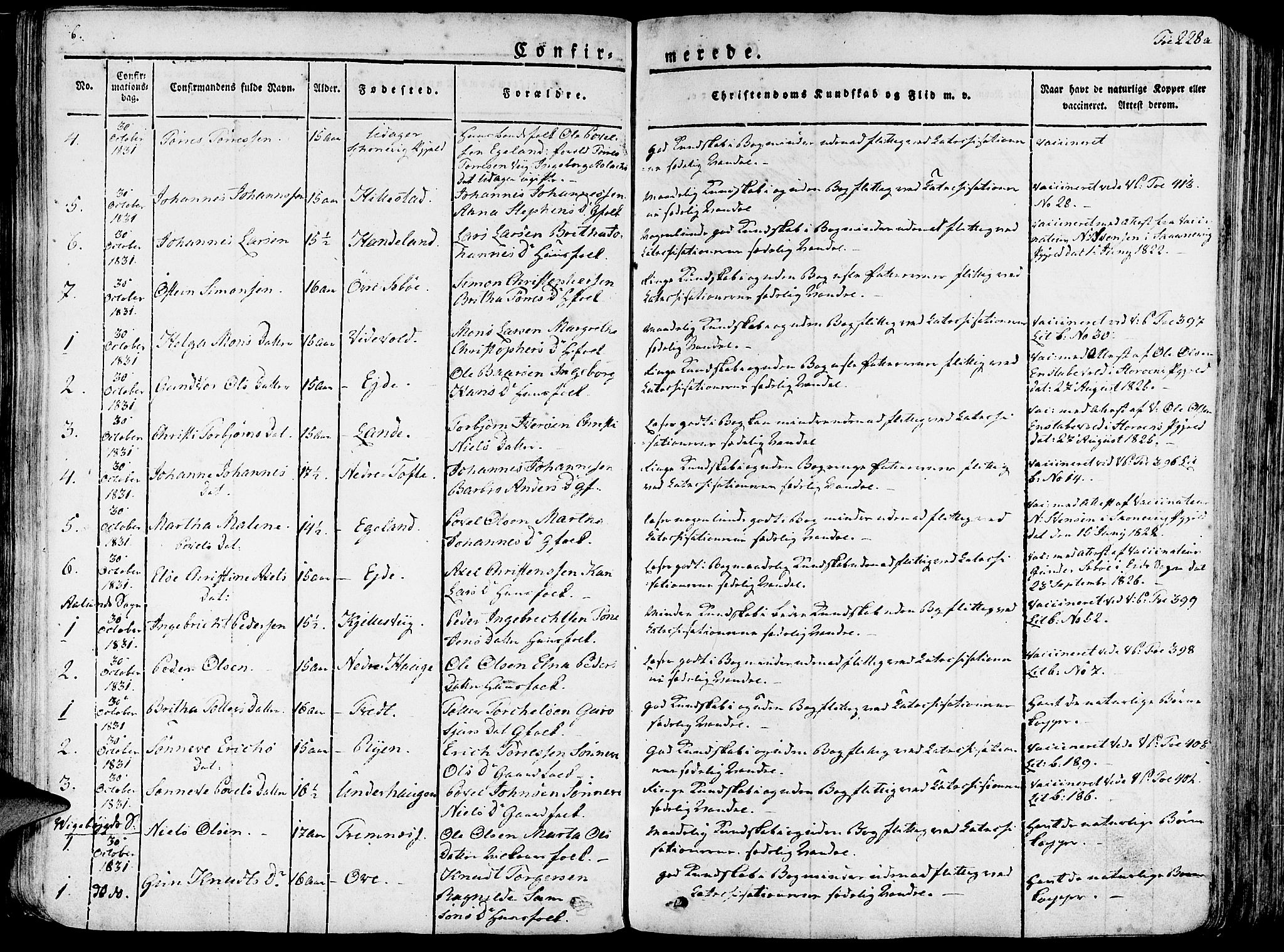Fjelberg sokneprestembete, SAB/A-75201/H/Haa: Parish register (official) no. A 5, 1822-1834, p. 228