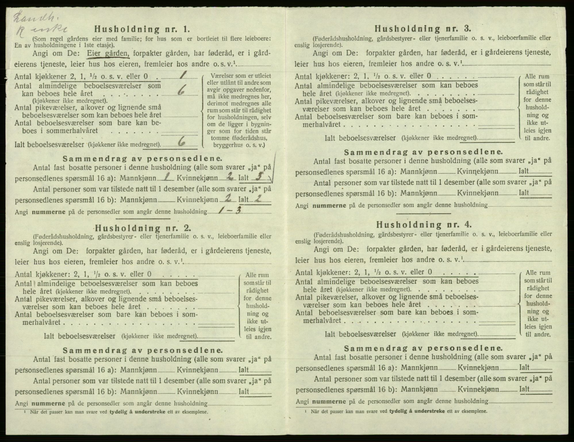 SAB, 1920 census for Samnanger, 1920, p. 200