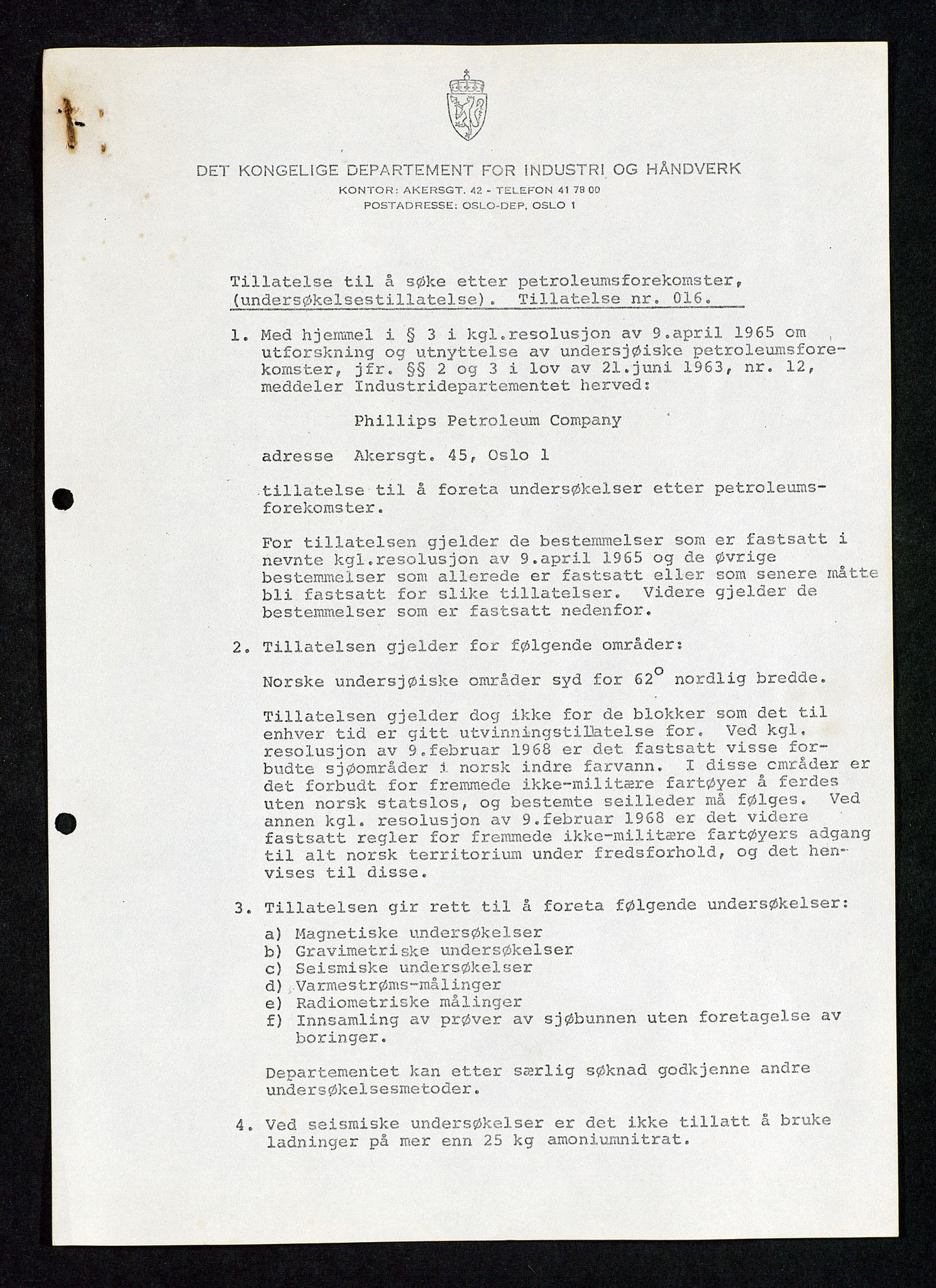 Industridepartementet, Oljekontoret, AV/SAST-A-101348/Da/L0003: Arkivnøkkel 711 Undersøkelser og utforskning, 1963-1971, p. 560