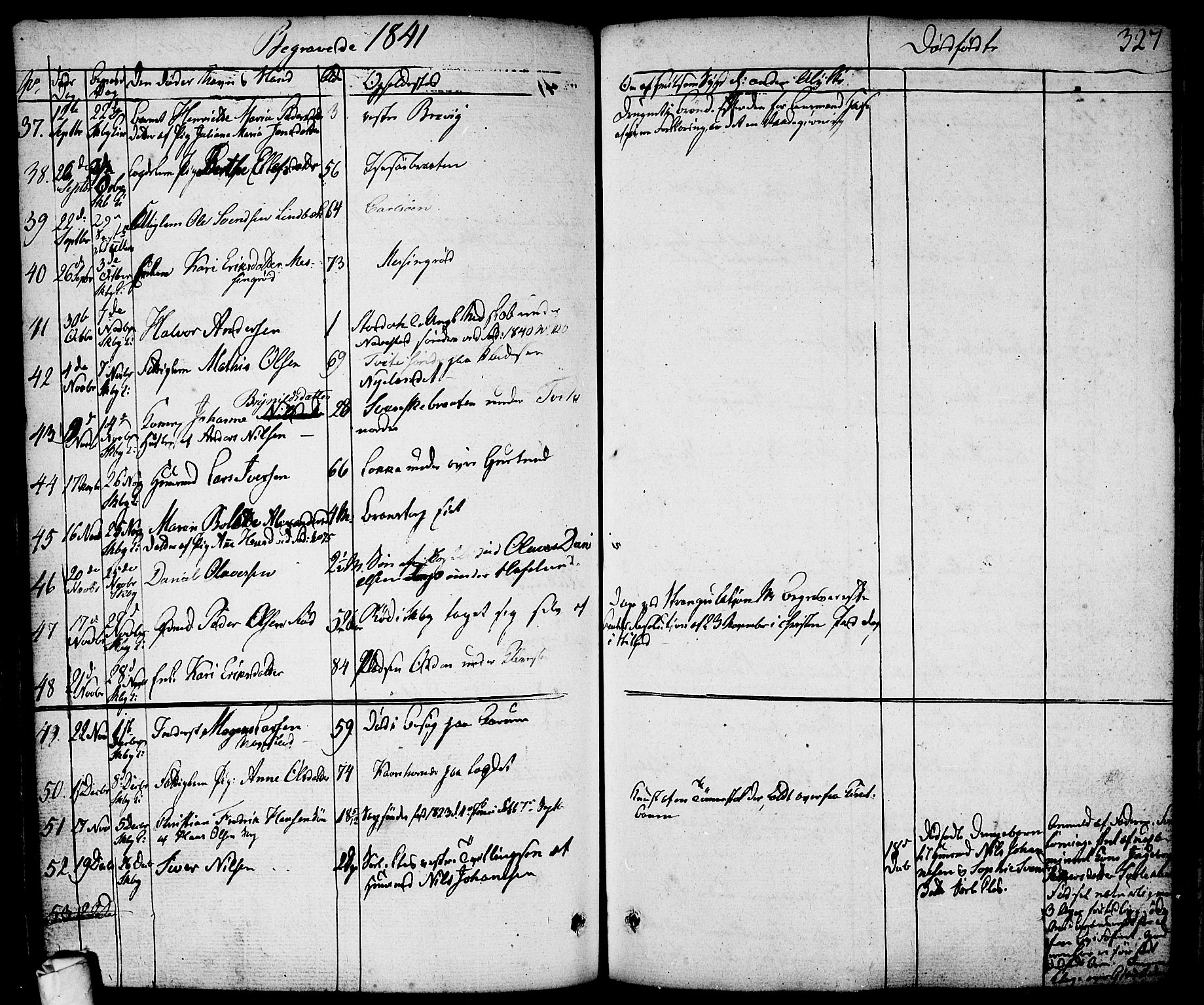 Skjeberg prestekontor Kirkebøker, AV/SAO-A-10923/F/Fa/L0005: Parish register (official) no. I 5, 1830-1845, p. 327