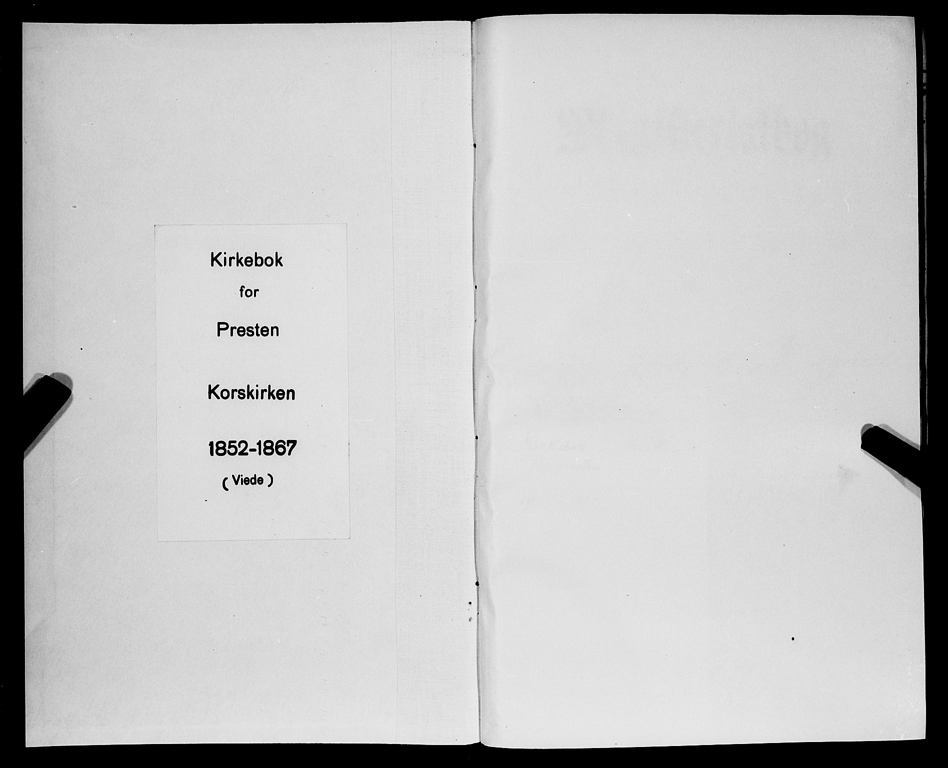Korskirken sokneprestembete, SAB/A-76101/H/Haa/L0035: Parish register (official) no. D 2, 1852-1867