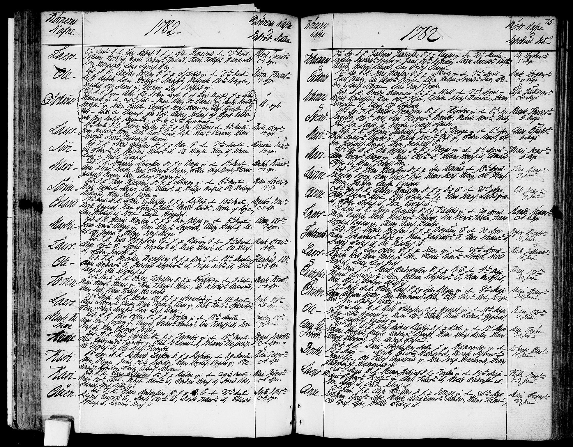 Asker prestekontor Kirkebøker, SAO/A-10256a/F/Fa/L0003: Parish register (official) no. I 3, 1767-1807, p. 75