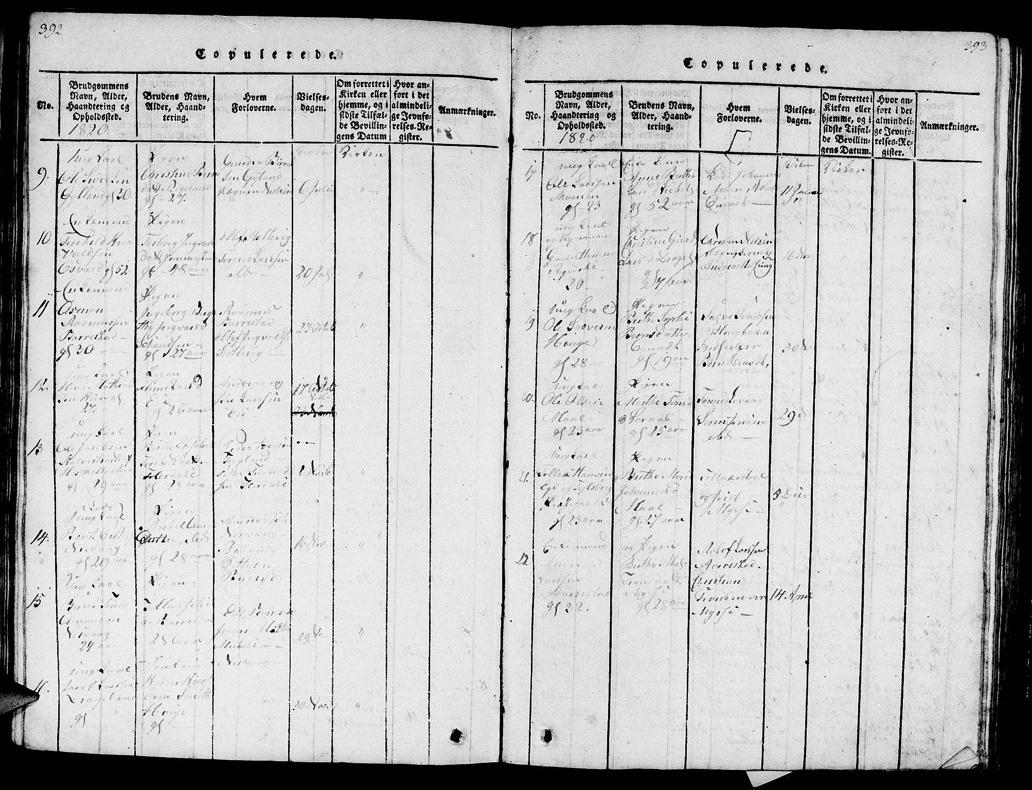 Sokndal sokneprestkontor, SAST/A-101808: Parish register (official) no. A 6, 1815-1826, p. 392-393