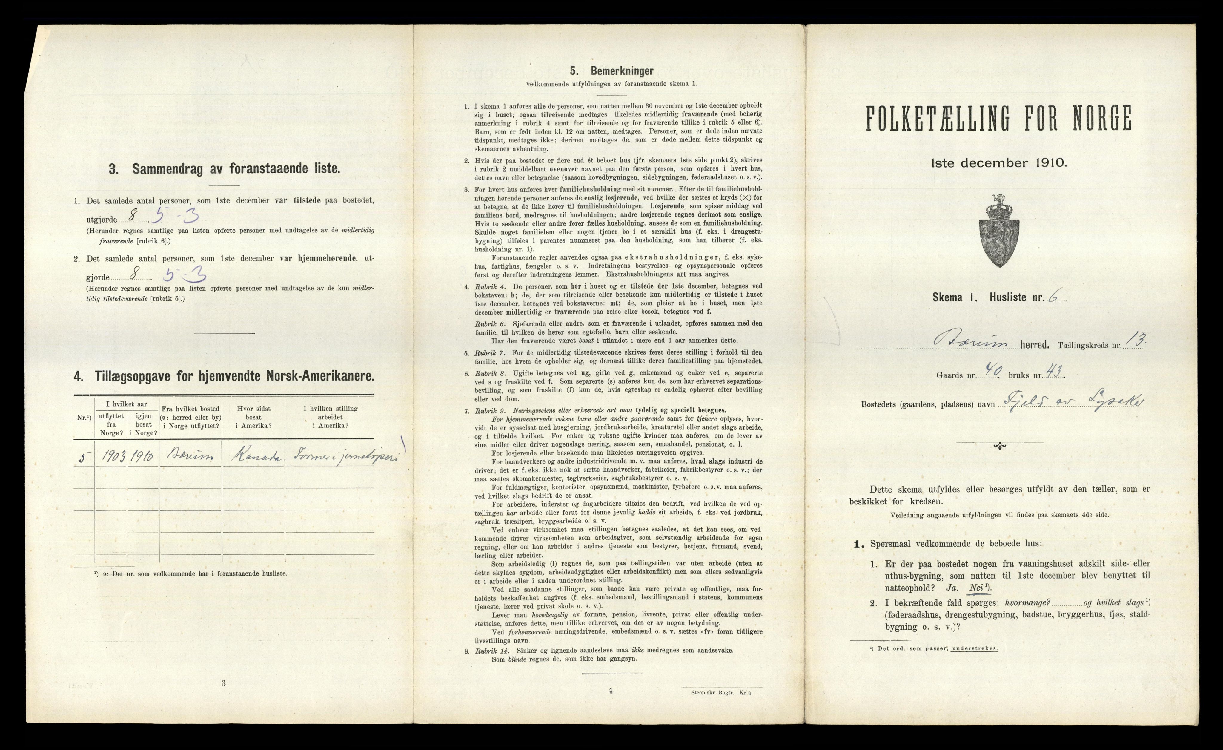 RA, 1910 census for Bærum, 1910, p. 1979