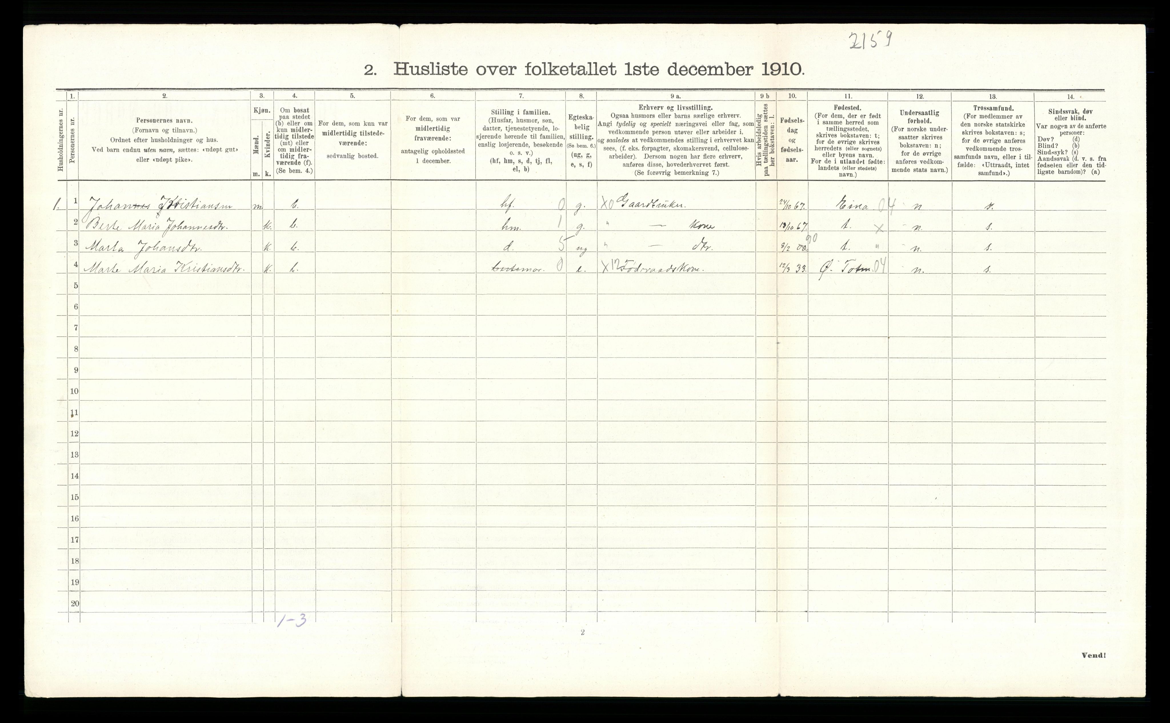 RA, 1910 census for Kolbu, 1910, p. 147