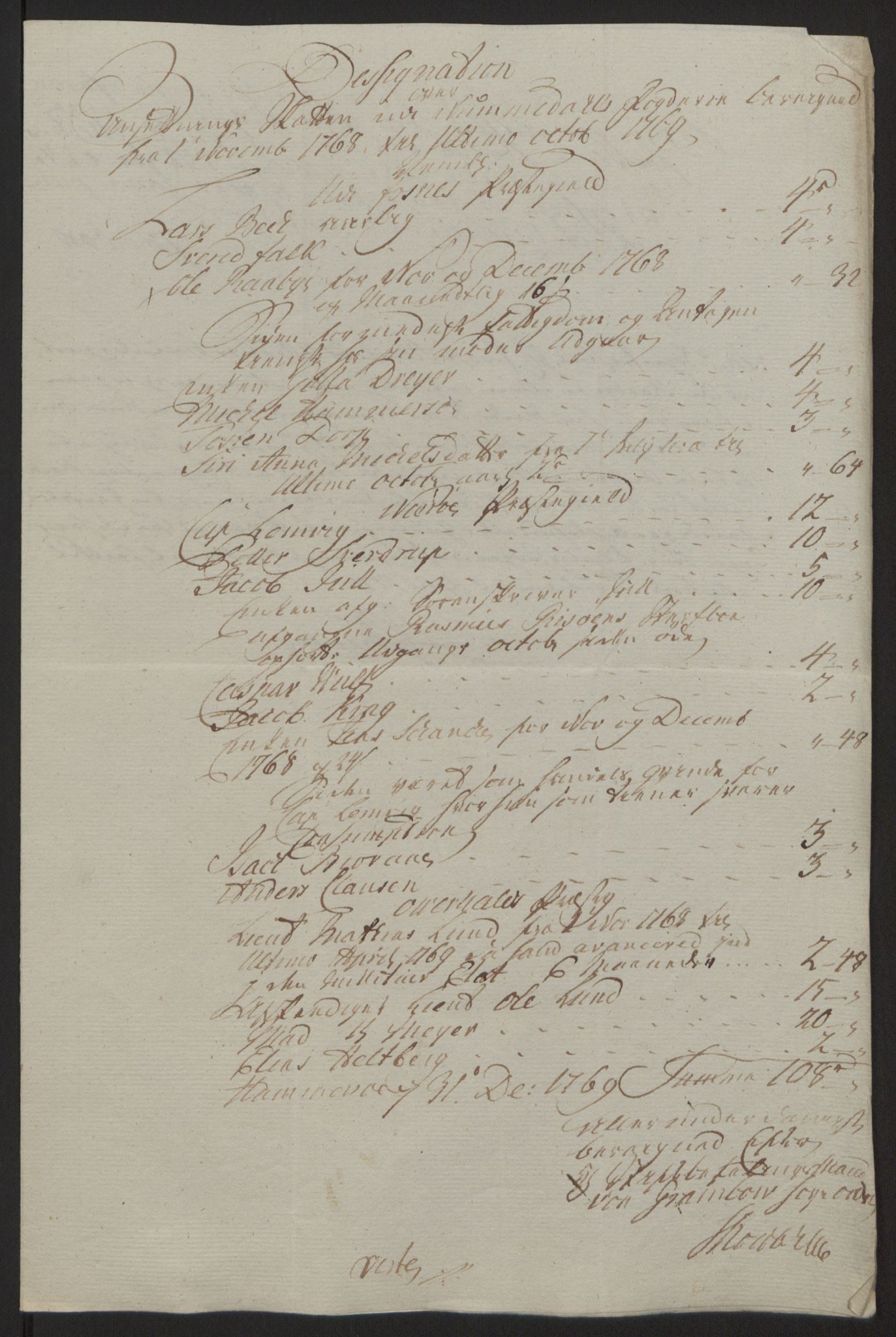 Rentekammeret inntil 1814, Reviderte regnskaper, Fogderegnskap, AV/RA-EA-4092/R64/L4502: Ekstraskatten Namdal, 1762-1772, p. 374