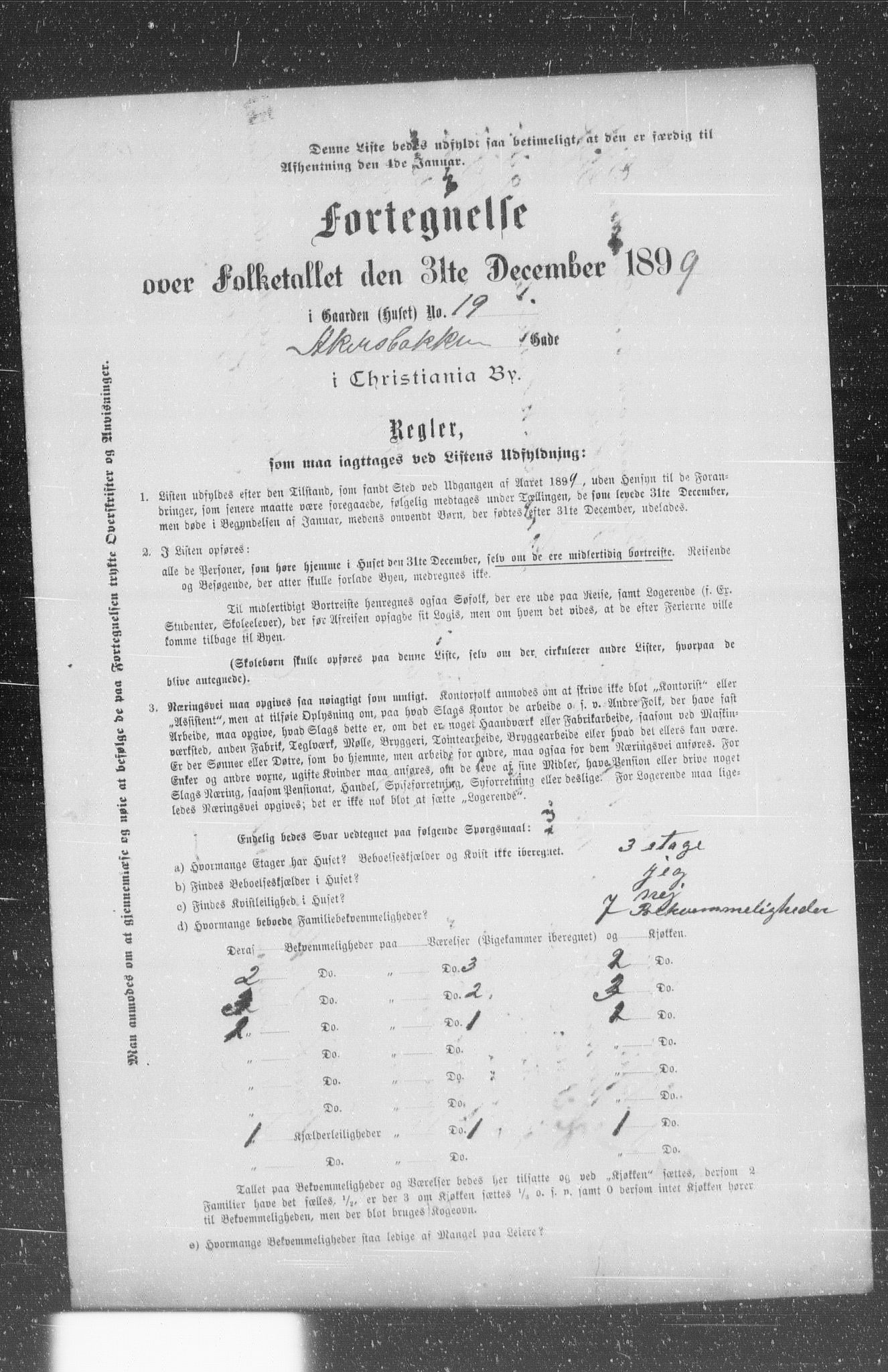 OBA, Municipal Census 1899 for Kristiania, 1899, p. 32