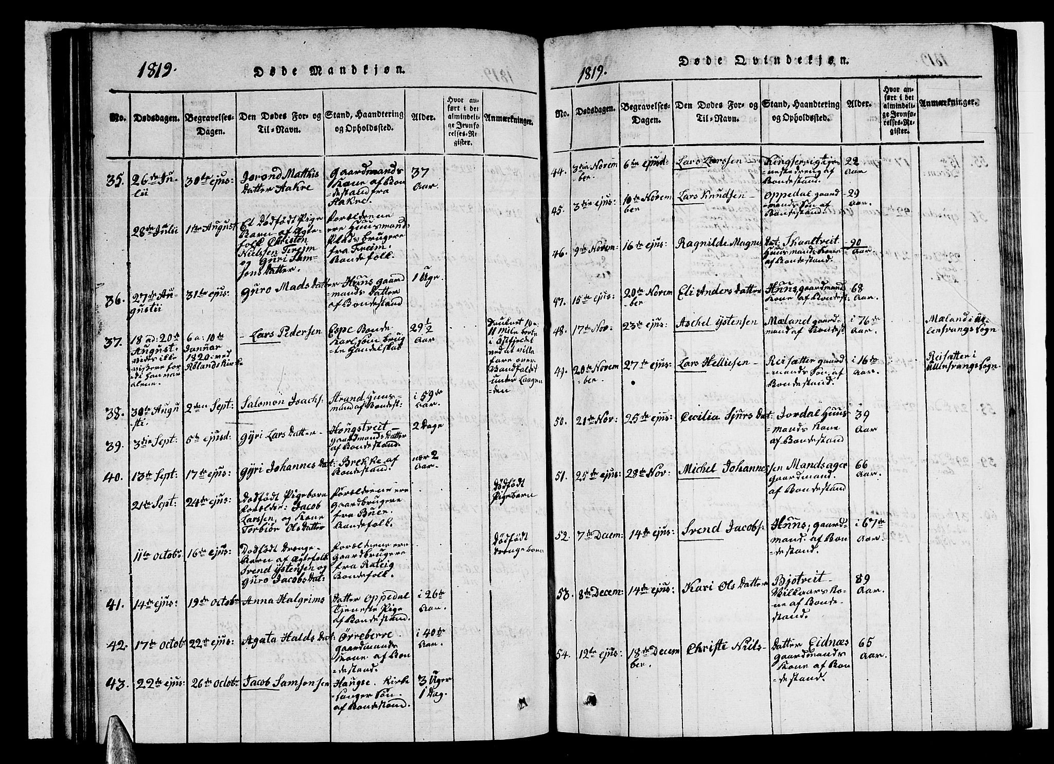 Ullensvang sokneprestembete, SAB/A-78701/H/Haa: Parish register (official) no. A 9, 1819-1826