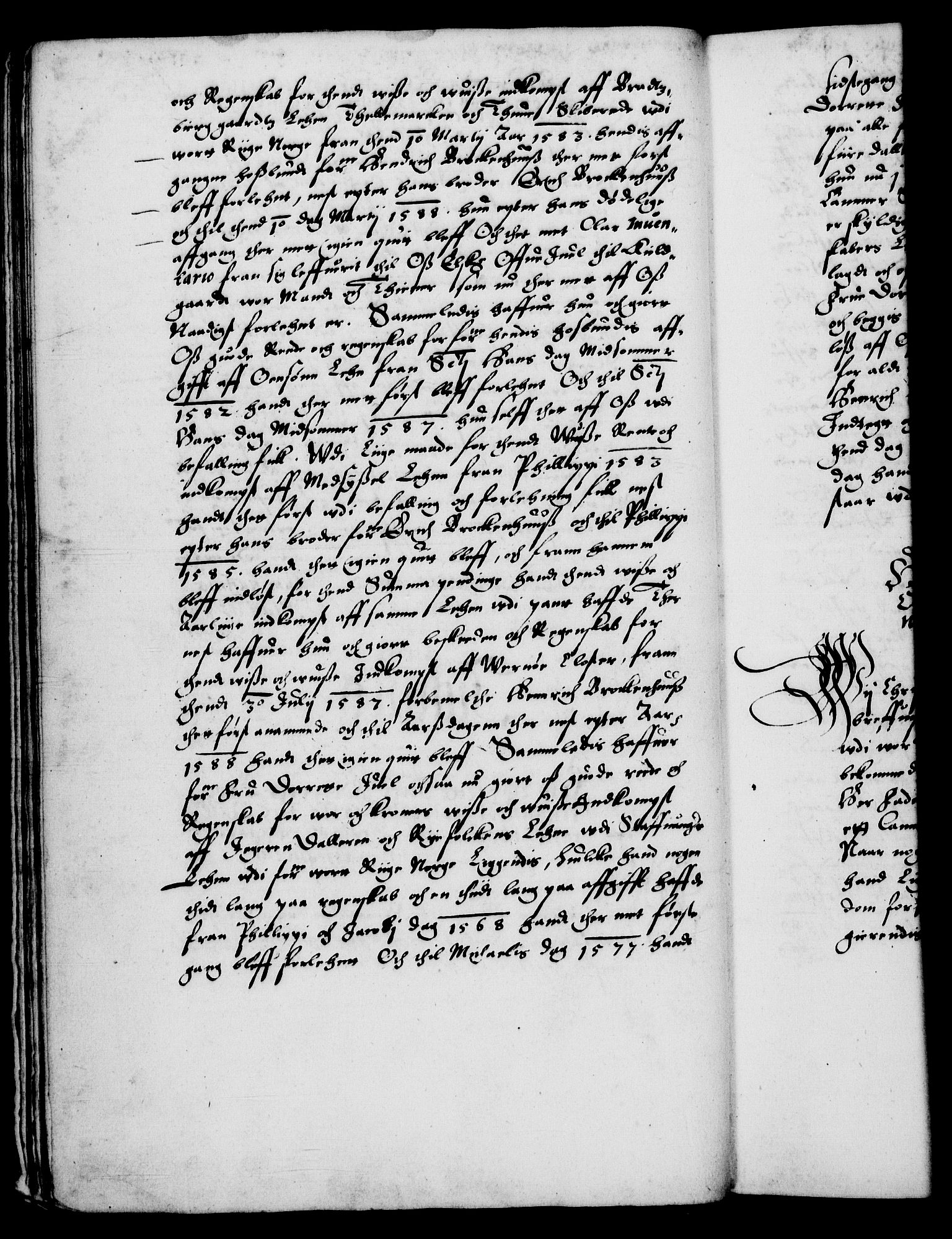 Danske Kanselli 1572-1799, RA/EA-3023/F/Fc/Fca/Fcaa/L0002: Norske registre (mikrofilm), 1588-1596, p. 43b