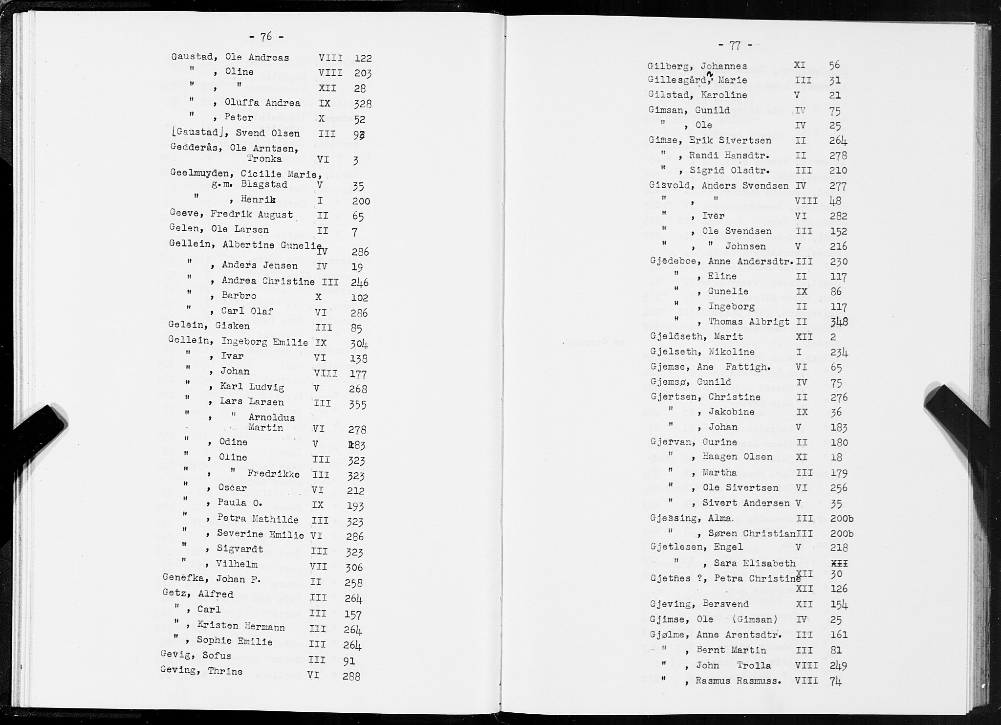 SAT, 1875 census for 1601 Trondheim, 1875, p. 76-77