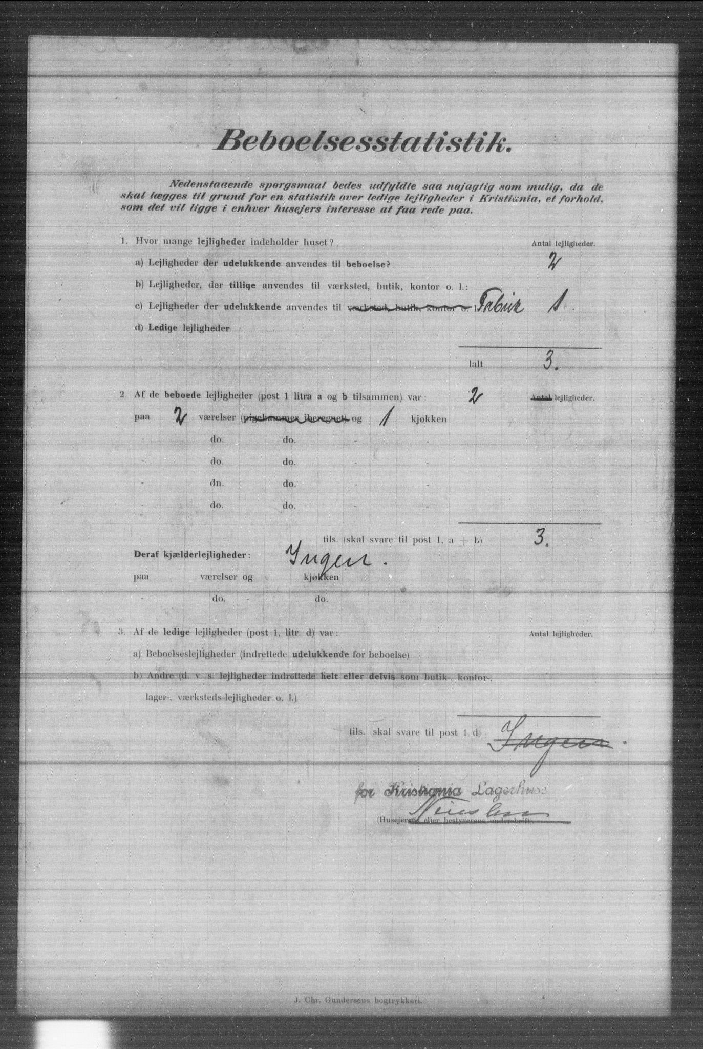 OBA, Municipal Census 1902 for Kristiania, 1902, p. 1586