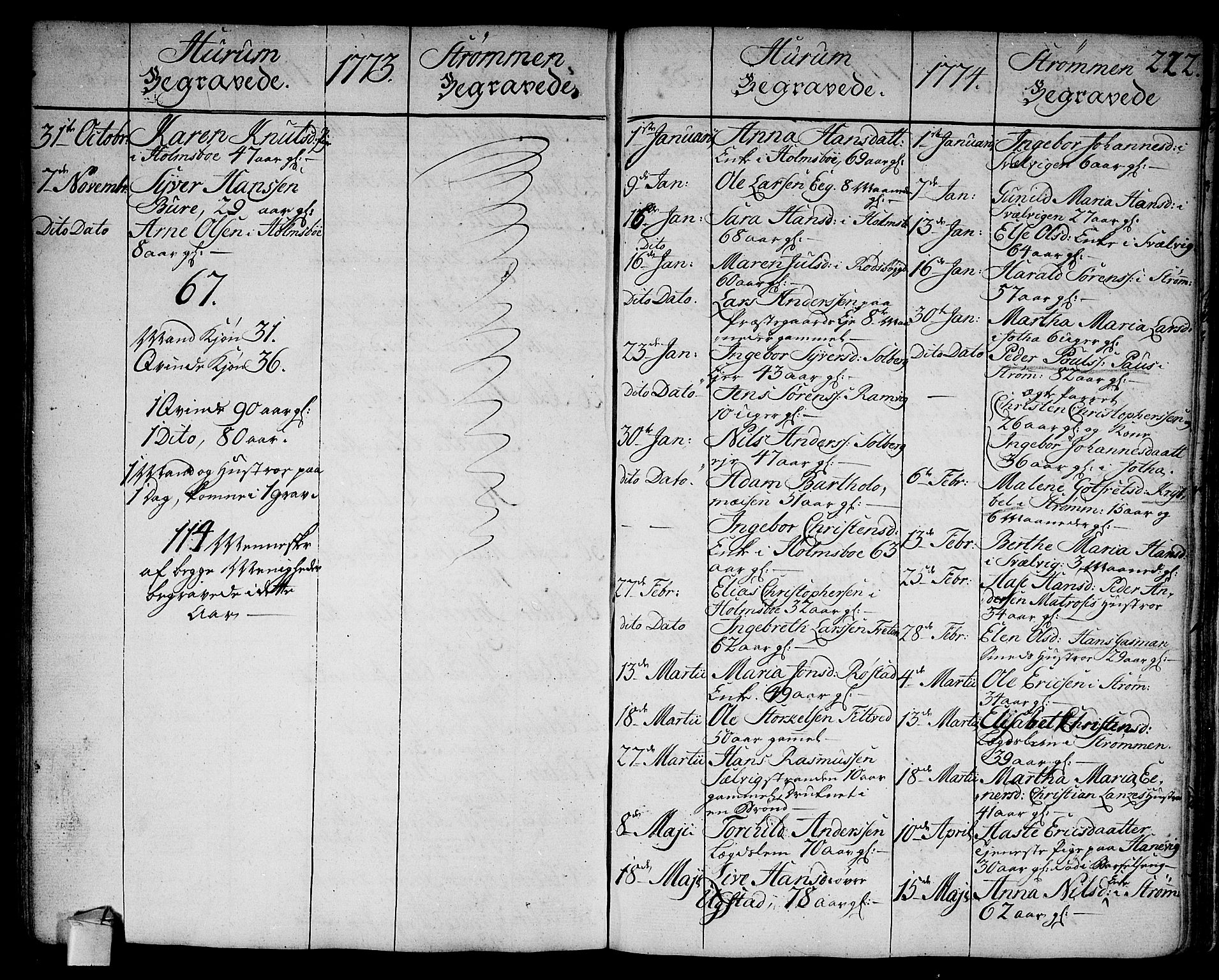 Hurum kirkebøker, AV/SAKO-A-229/F/Fa/L0007: Parish register (official) no. 7, 1771-1810, p. 222