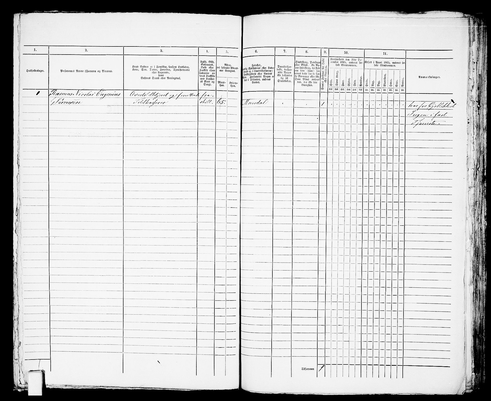 RA, 1865 census for Horten, 1865, p. 775