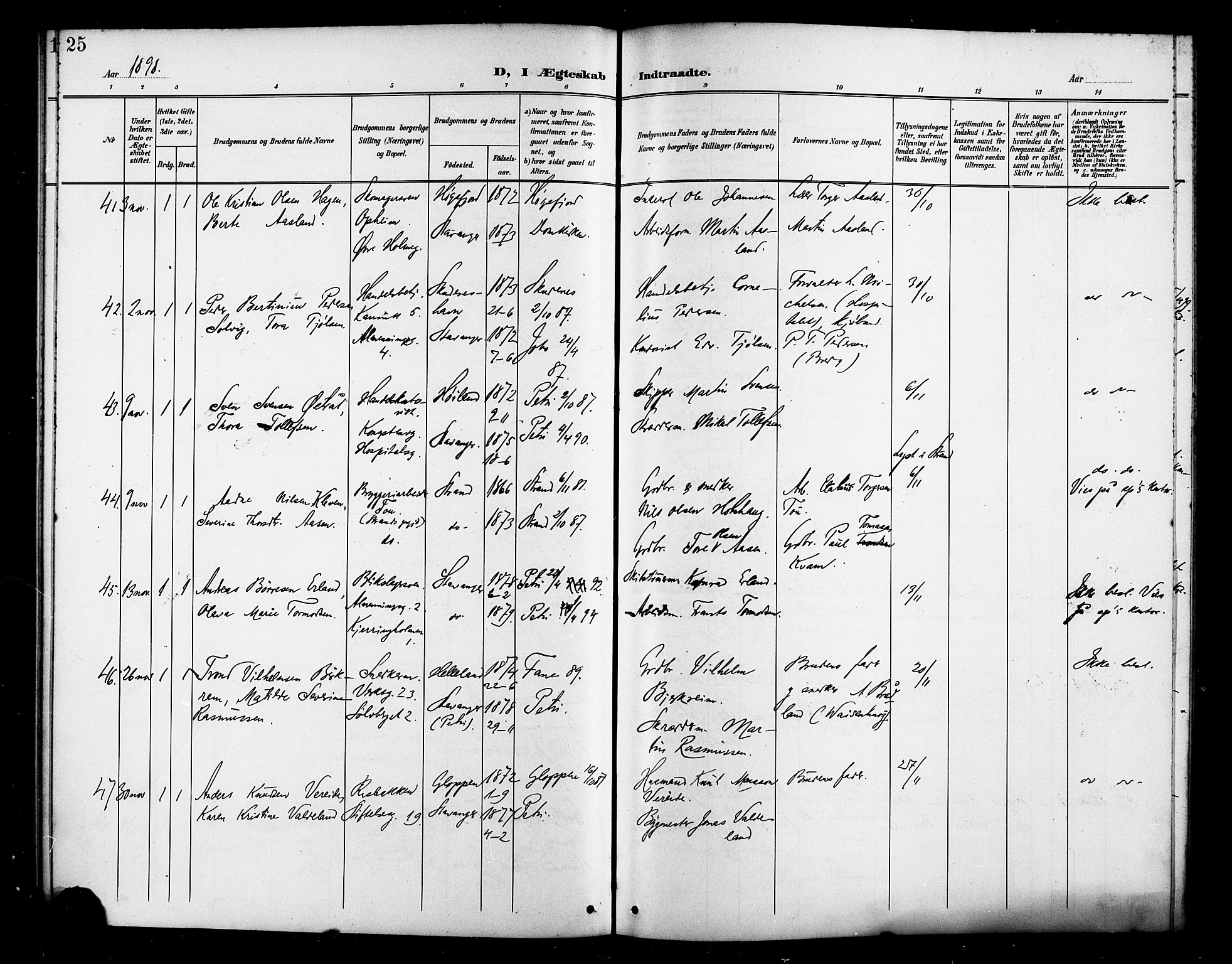 St. Petri sokneprestkontor, SAST/A-101813/001/30/30BB/L0007: Parish register (copy) no. B 7, 1895-1902, p. 25