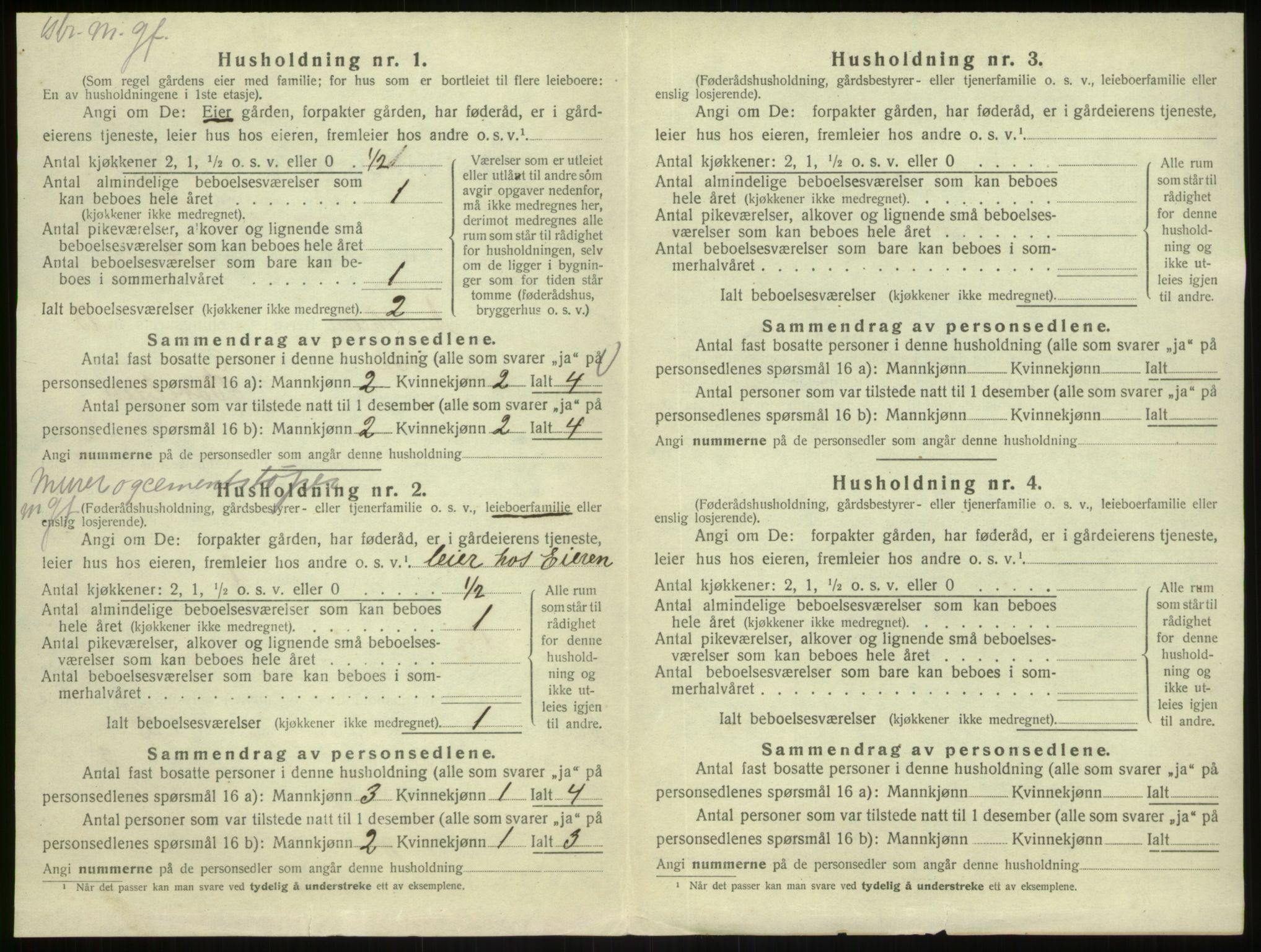 SAB, 1920 census for Austrheim, 1920, p. 648