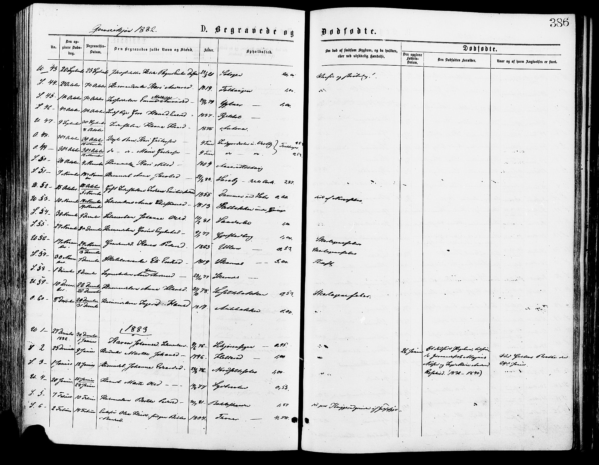 Sør-Odal prestekontor, AV/SAH-PREST-030/H/Ha/Haa/L0005: Parish register (official) no. 5, 1876-1885, p. 386