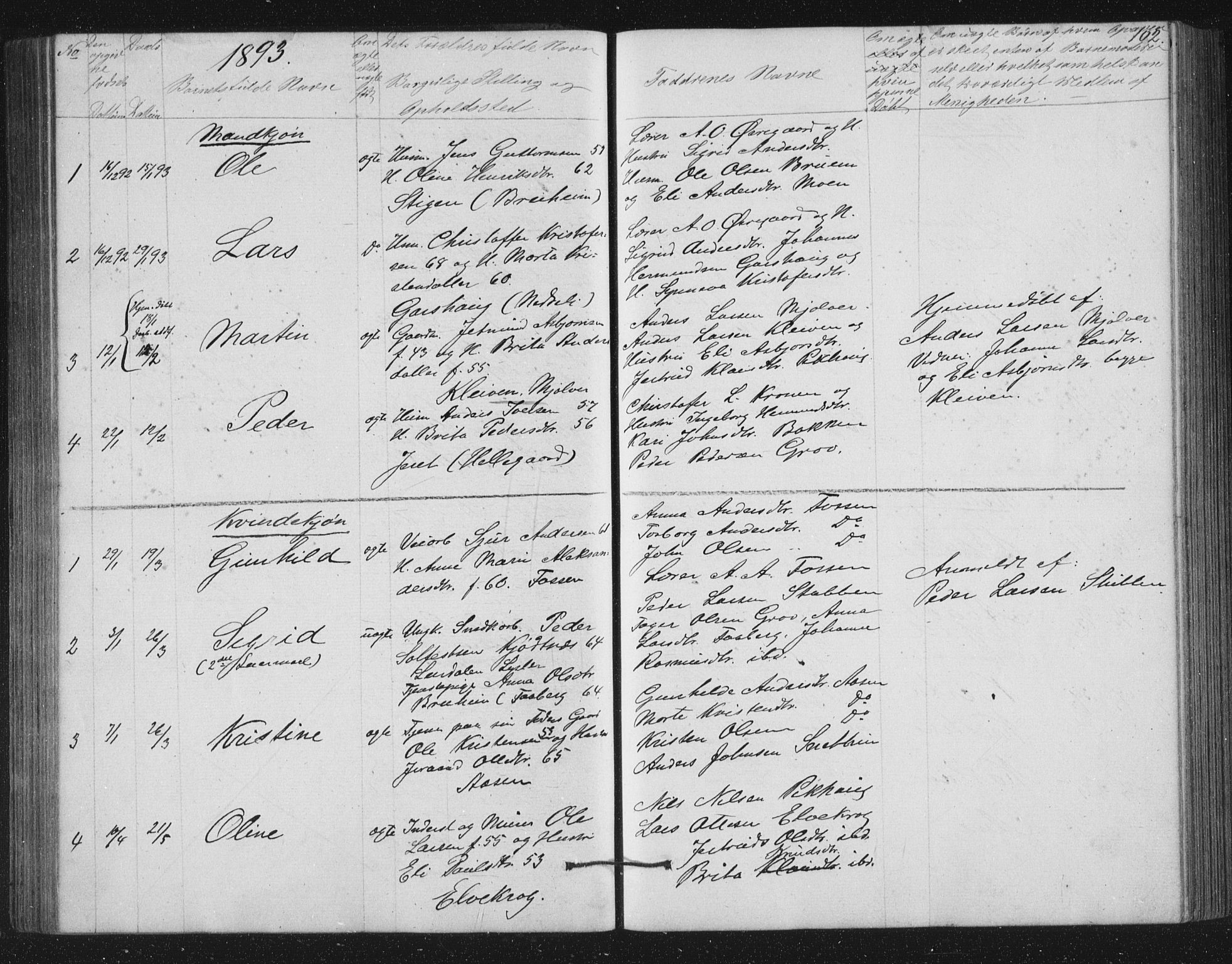Jostedal sokneprestembete, SAB/A-80601/H/Hab/Haba/L0001: Parish register (copy) no. A 1, 1861-1906, p. 102