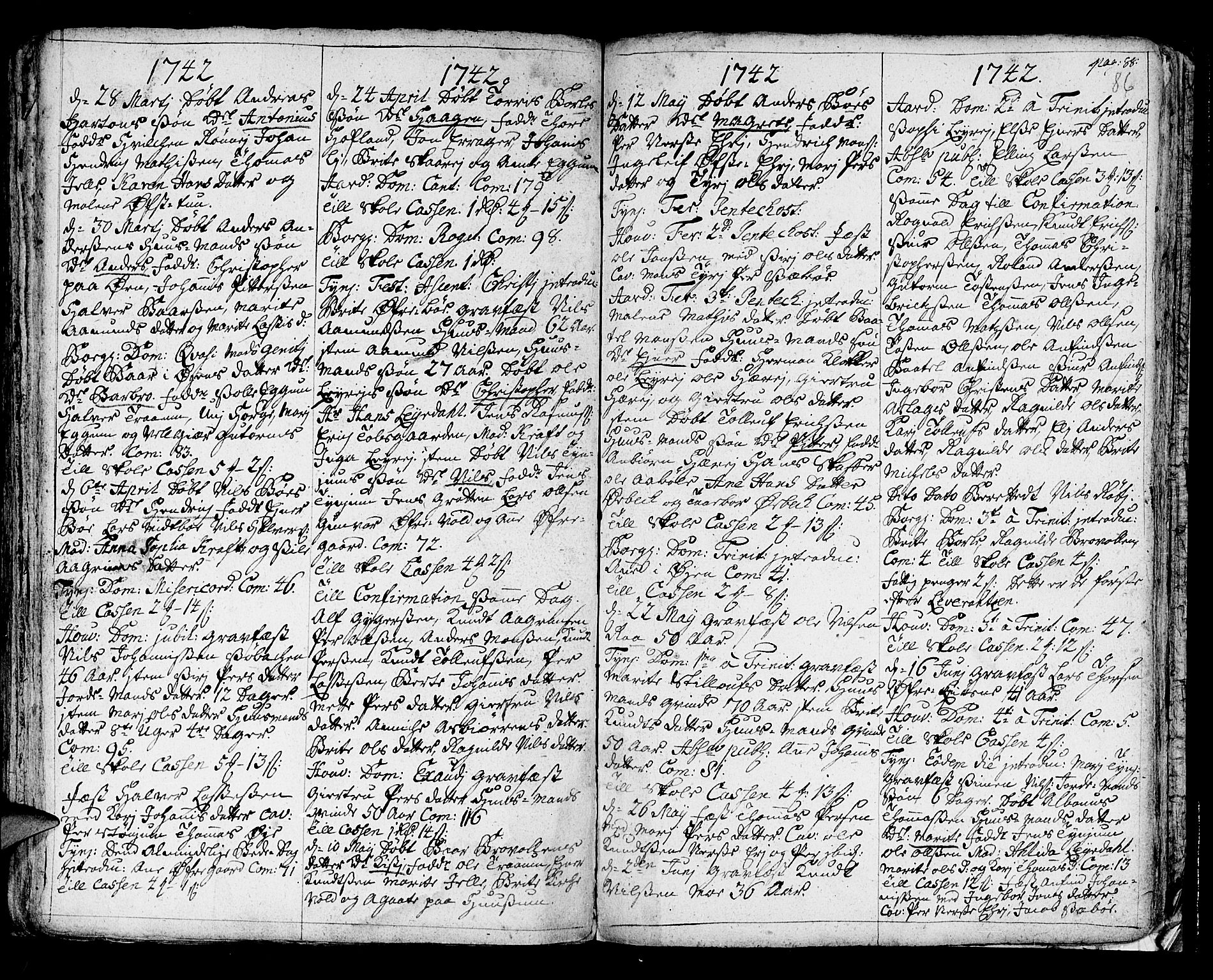 Lærdal sokneprestembete, SAB/A-81201: Parish register (official) no. A 1, 1711-1752, p. 86