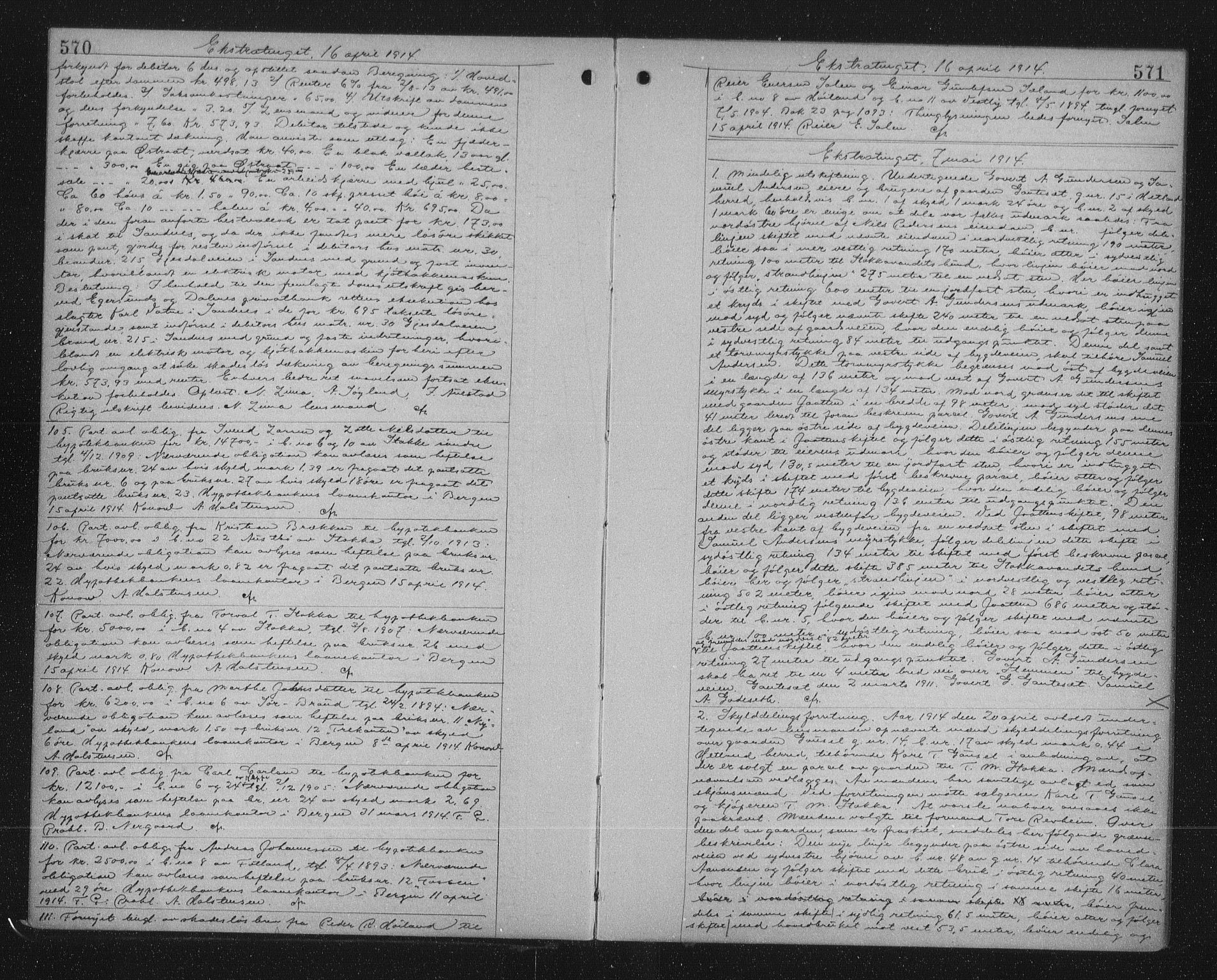 Jæren sorenskriveri, SAST/A-100310/01/4/41/41BF/L0026: Mortgage book no. 28b, 1914-1915, p. 570-571