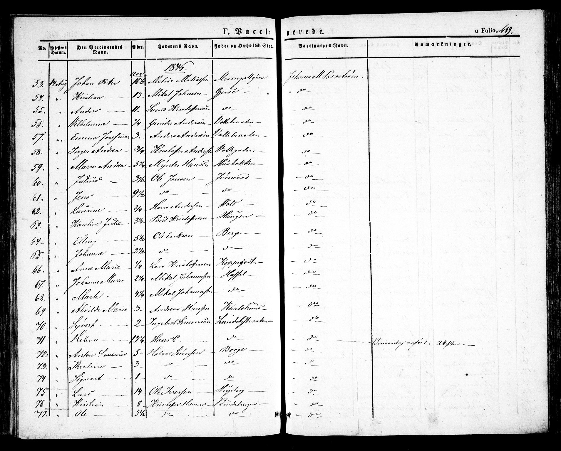 Råde prestekontor kirkebøker, AV/SAO-A-2009/F/Fa/L0005: Parish register (official) no. 5, 1830-1853, p. 449