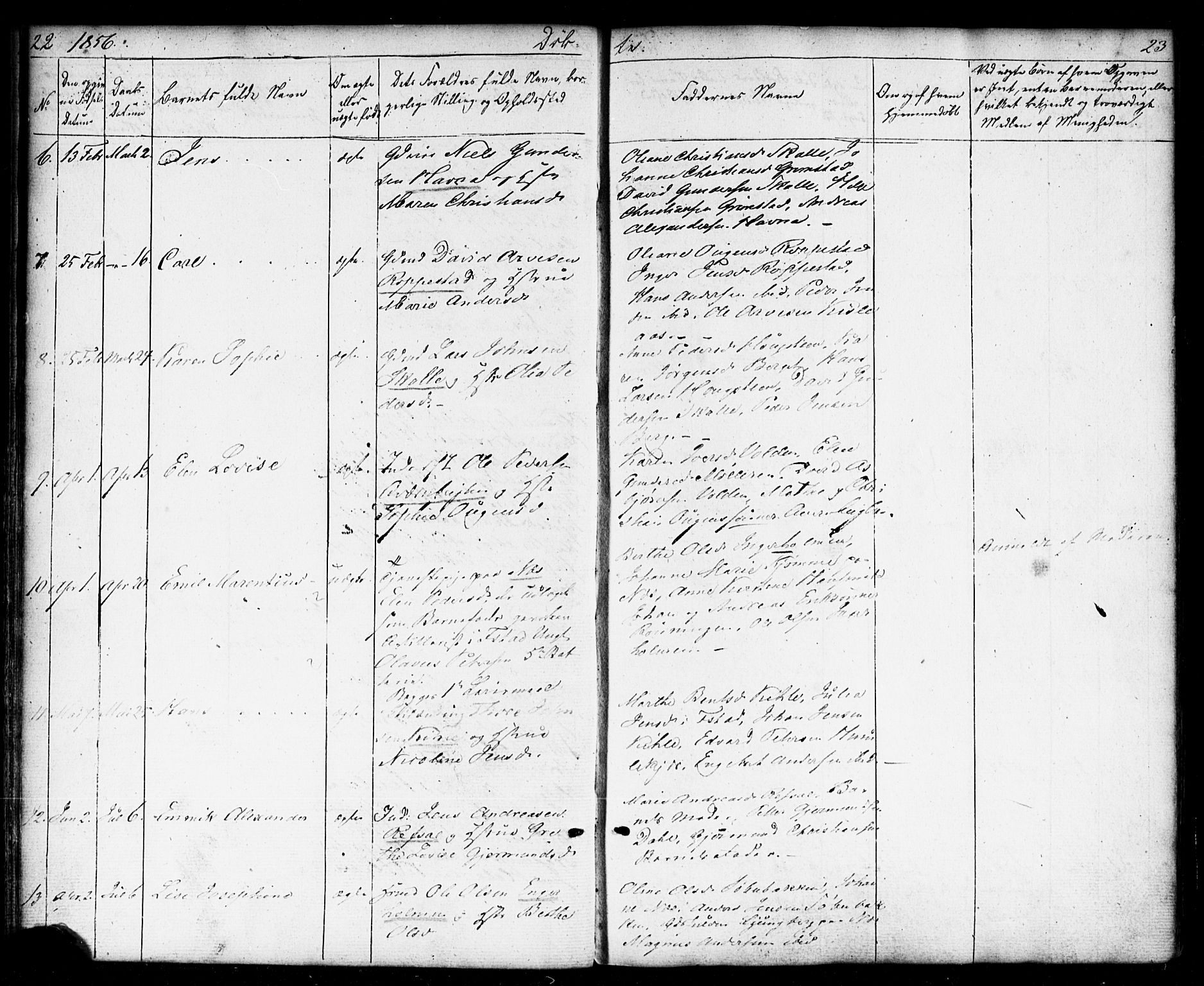 Borge prestekontor Kirkebøker, AV/SAO-A-10903/F/Fb/L0002: Parish register (official) no. II 2, 1853-1877, p. 22-23