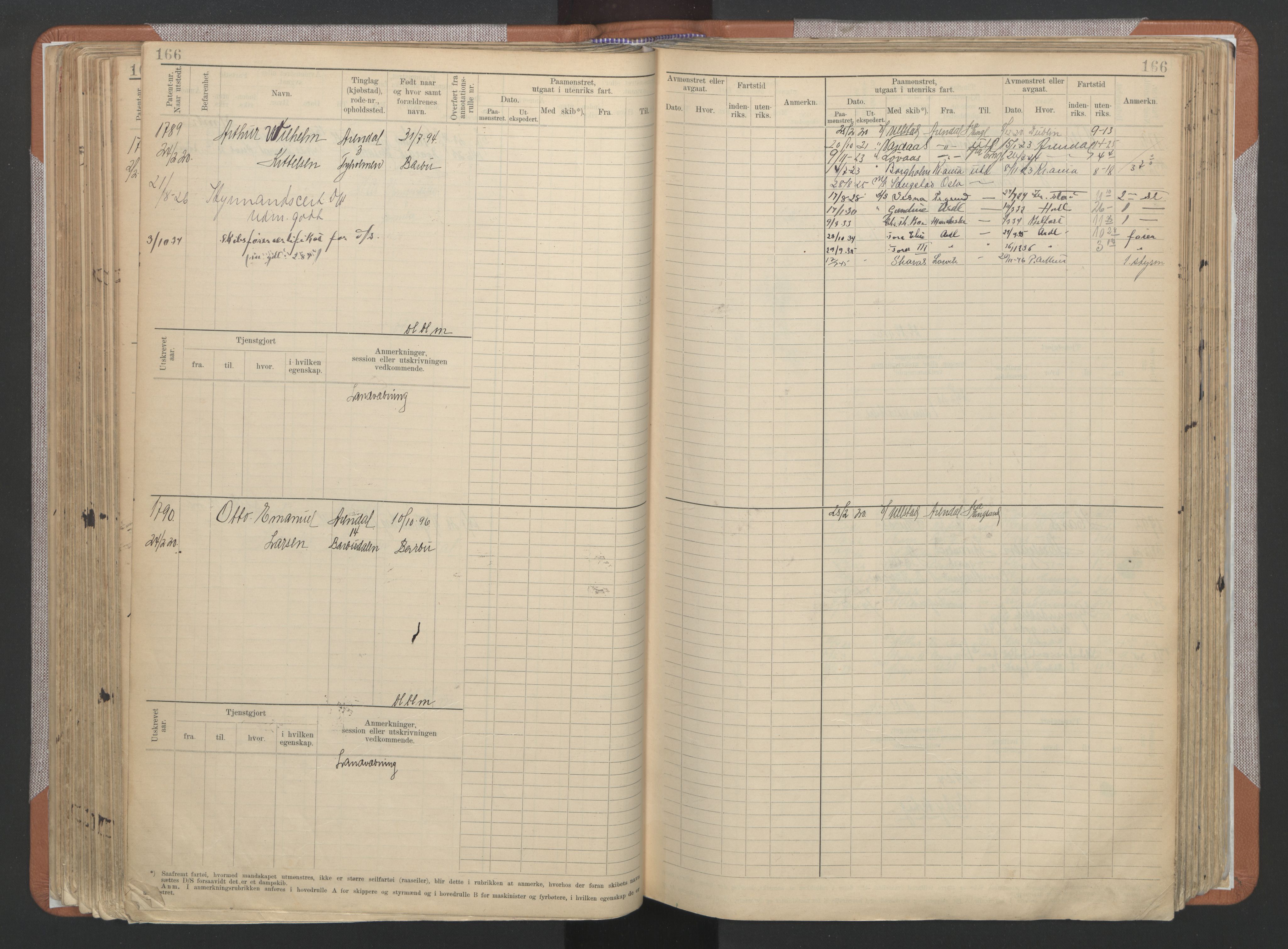 Arendal mønstringskrets, AV/SAK-2031-0012/F/Fb/L0022: Hovedrulle A nr 1466-2242, S-20, 1914-1930, p. 174