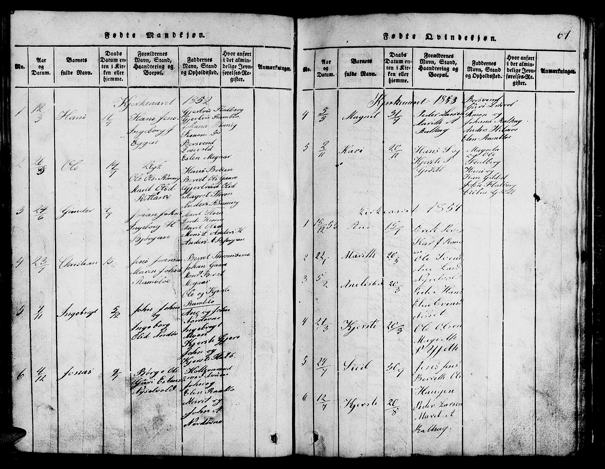 Ministerialprotokoller, klokkerbøker og fødselsregistre - Sør-Trøndelag, SAT/A-1456/685/L0976: Parish register (copy) no. 685C01, 1817-1878, p. 64