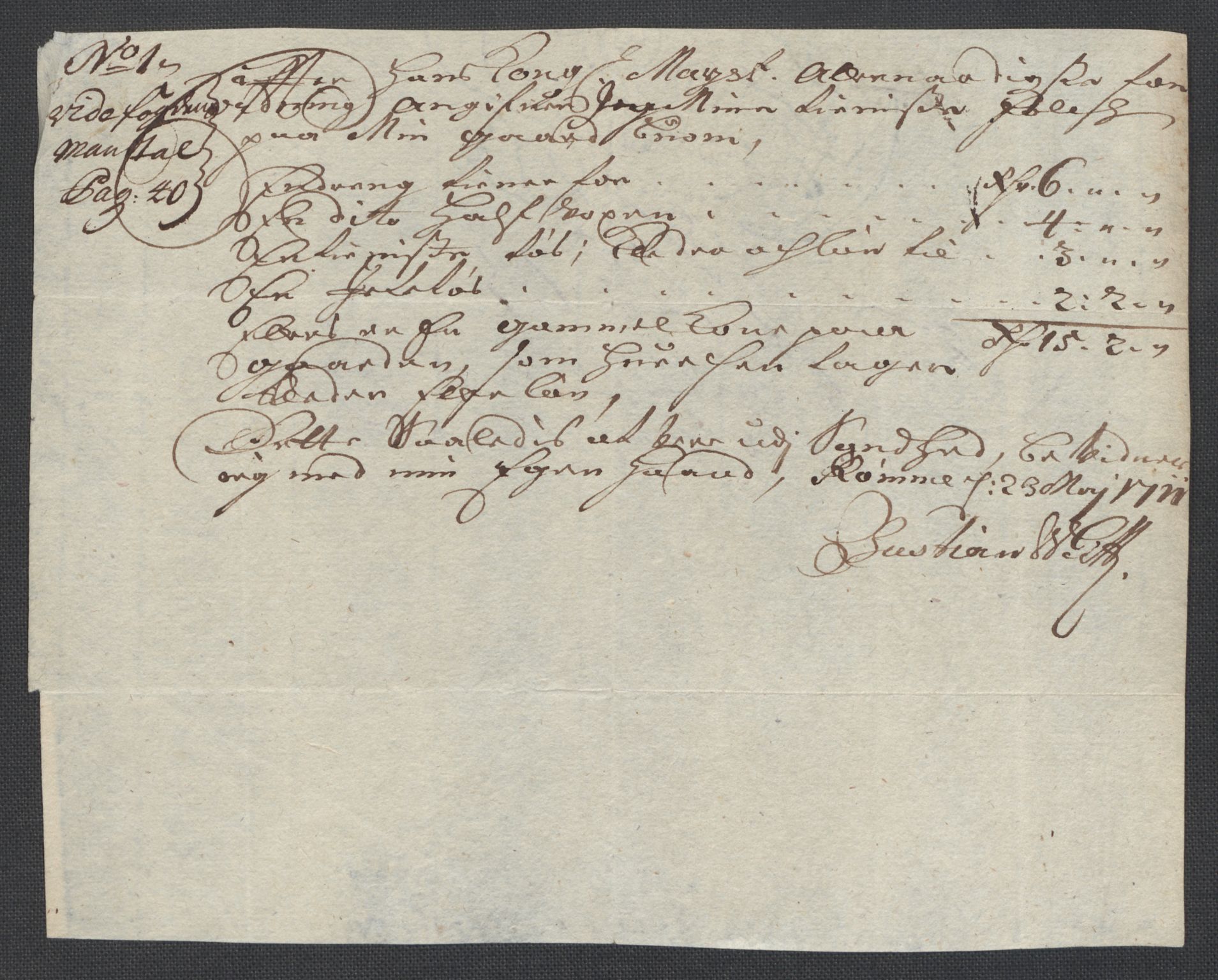 Rentekammeret inntil 1814, Reviderte regnskaper, Fogderegnskap, AV/RA-EA-4092/R60/L3962: Fogderegnskap Orkdal og Gauldal, 1711, p. 126