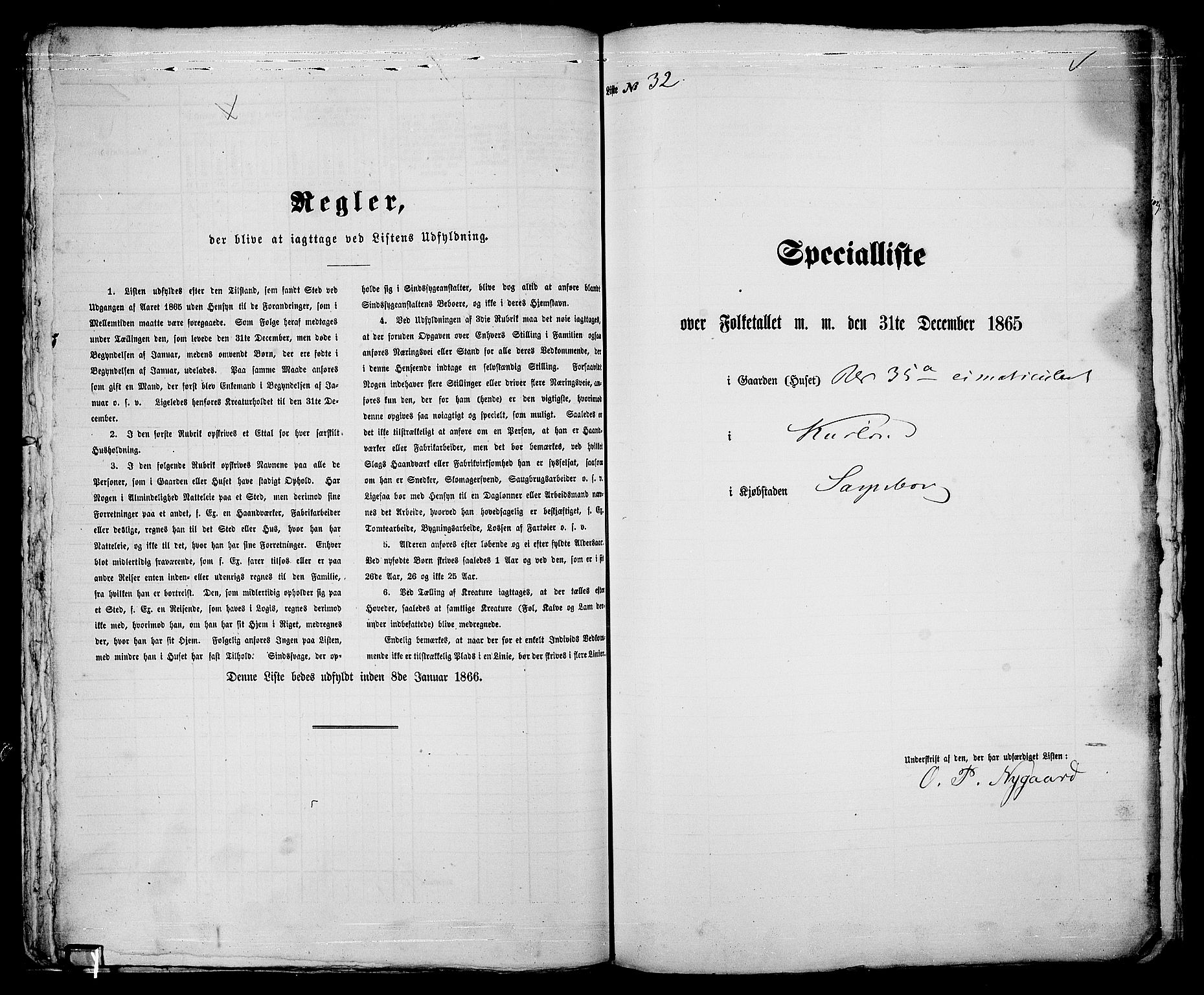 RA, 1865 census for Sarpsborg, 1865, p. 71