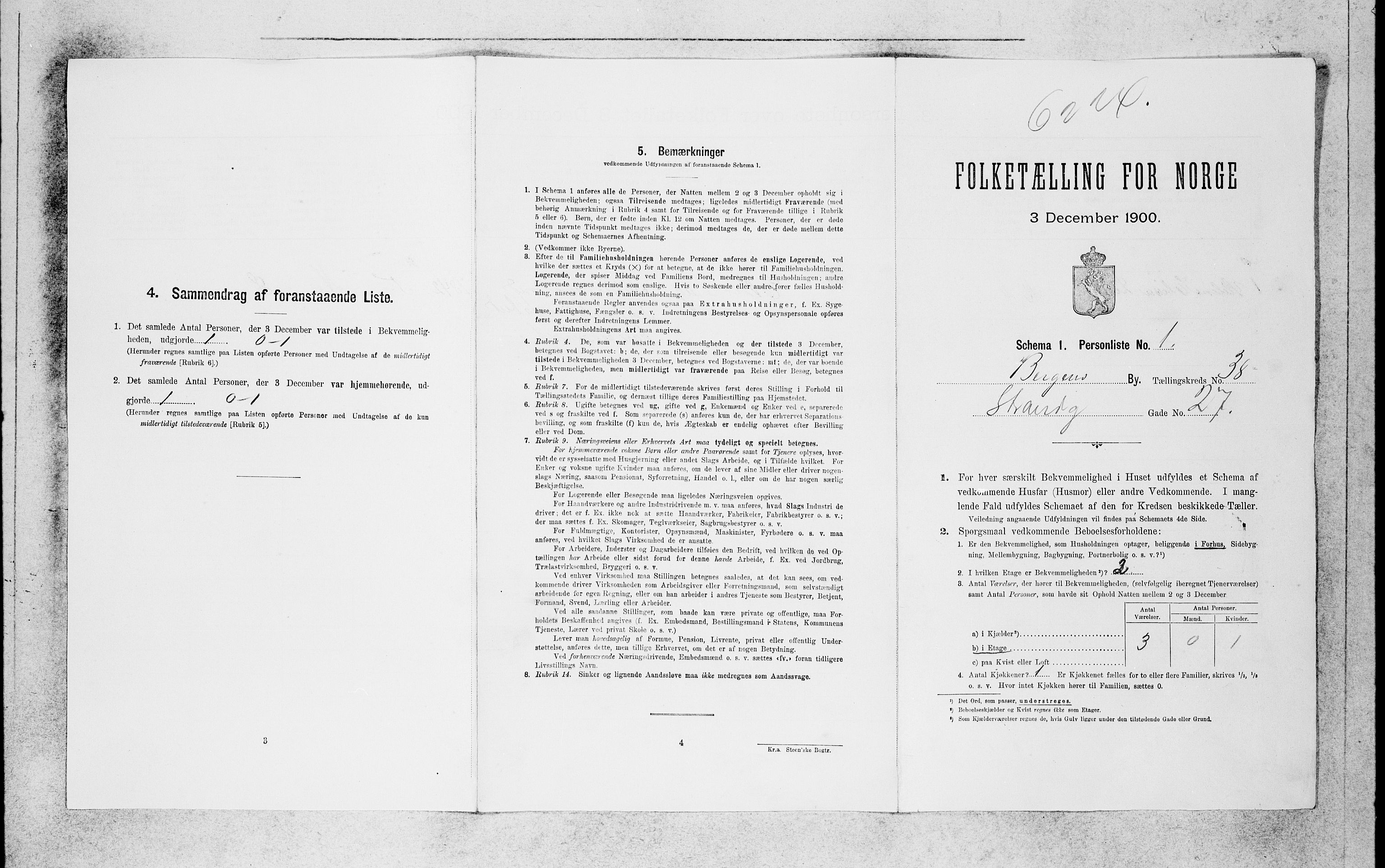 SAB, 1900 census for Bergen, 1900, p. 7228