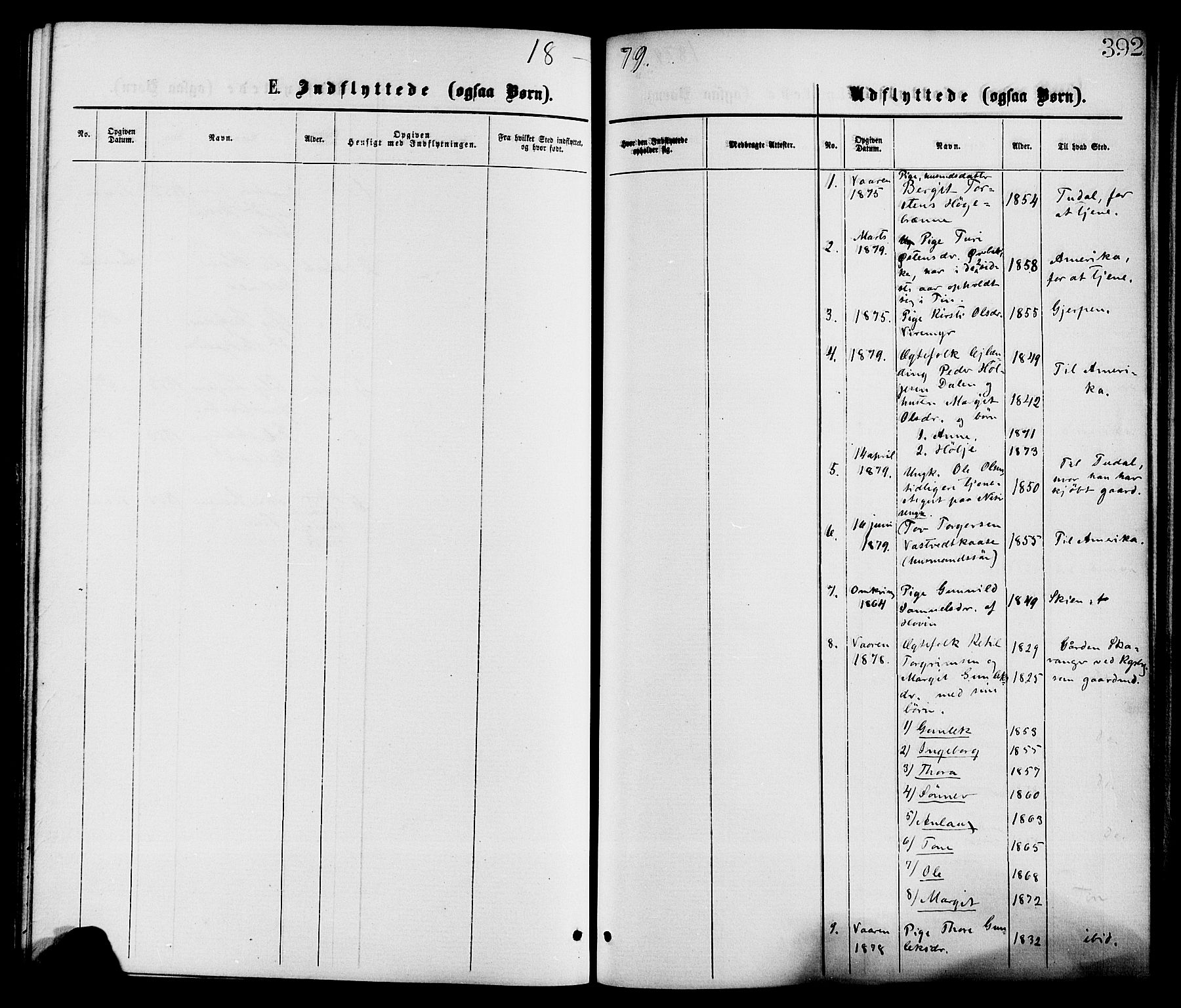 Gransherad kirkebøker, AV/SAKO-A-267/F/Fa/L0004: Parish register (official) no. I 4, 1871-1886, p. 392