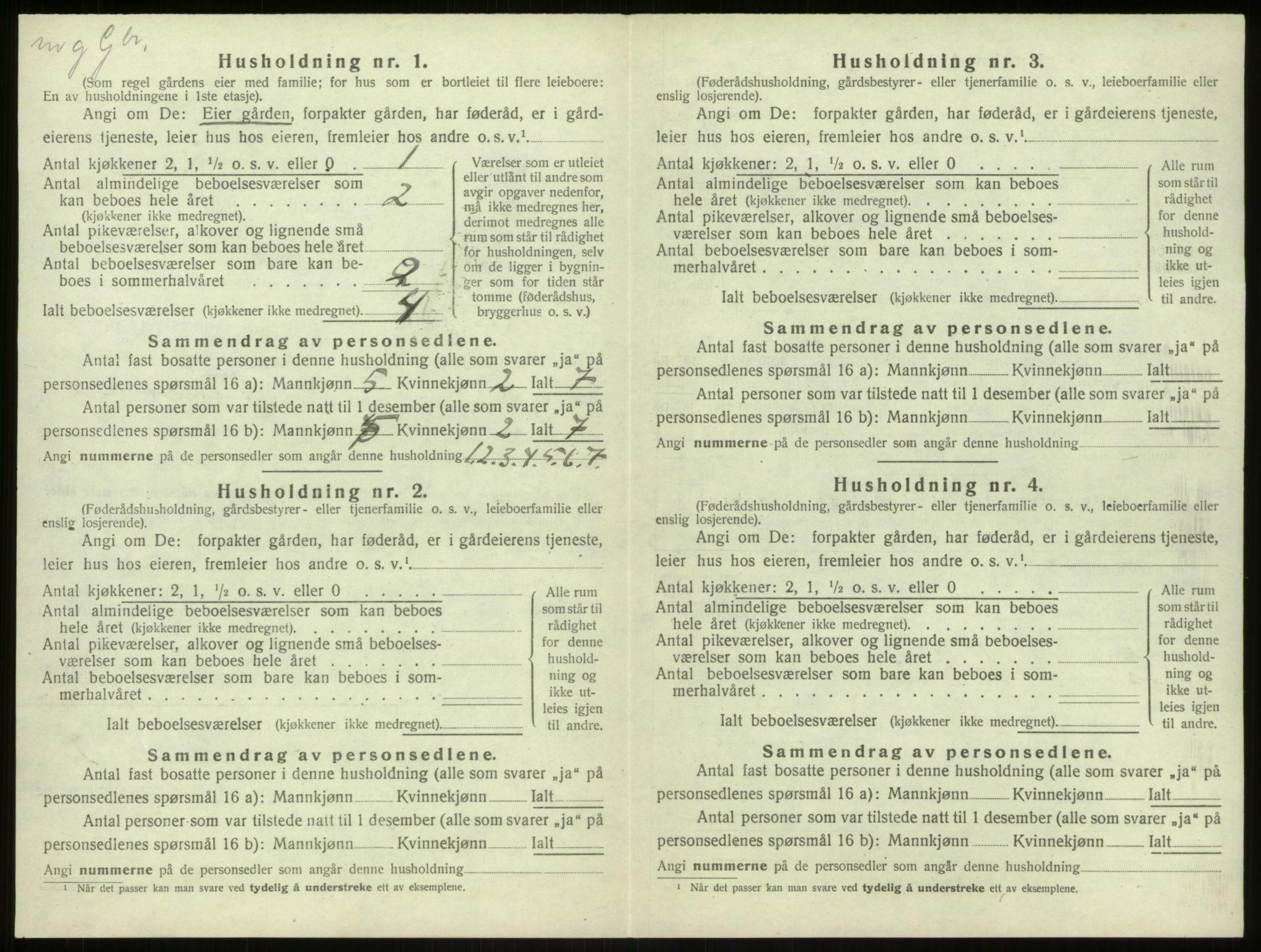 SAB, 1920 census for Hamre, 1920, p. 617
