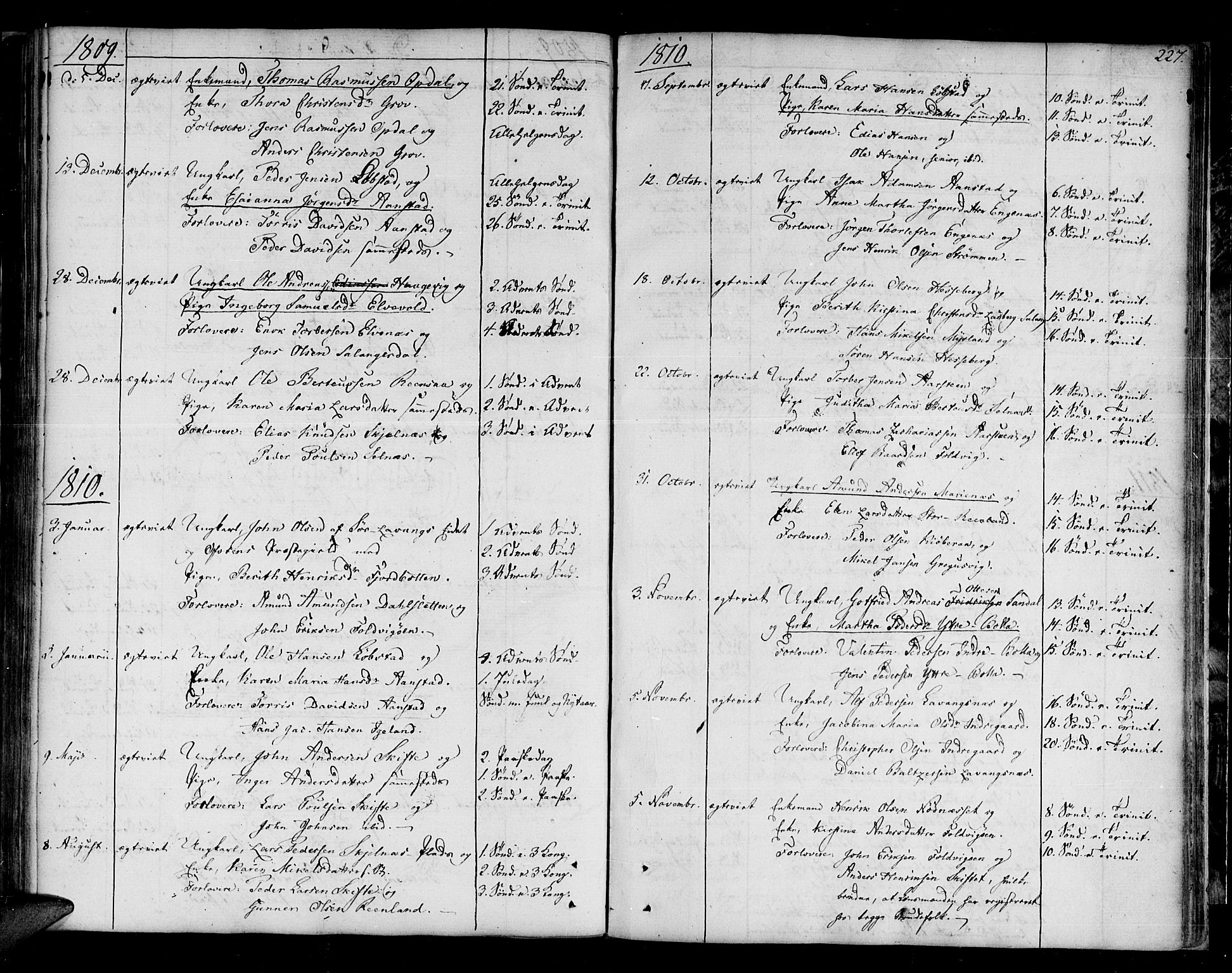 Ibestad sokneprestembete, SATØ/S-0077/H/Ha/Haa/L0004kirke: Parish register (official) no. 4, 1801-1824, p. 227