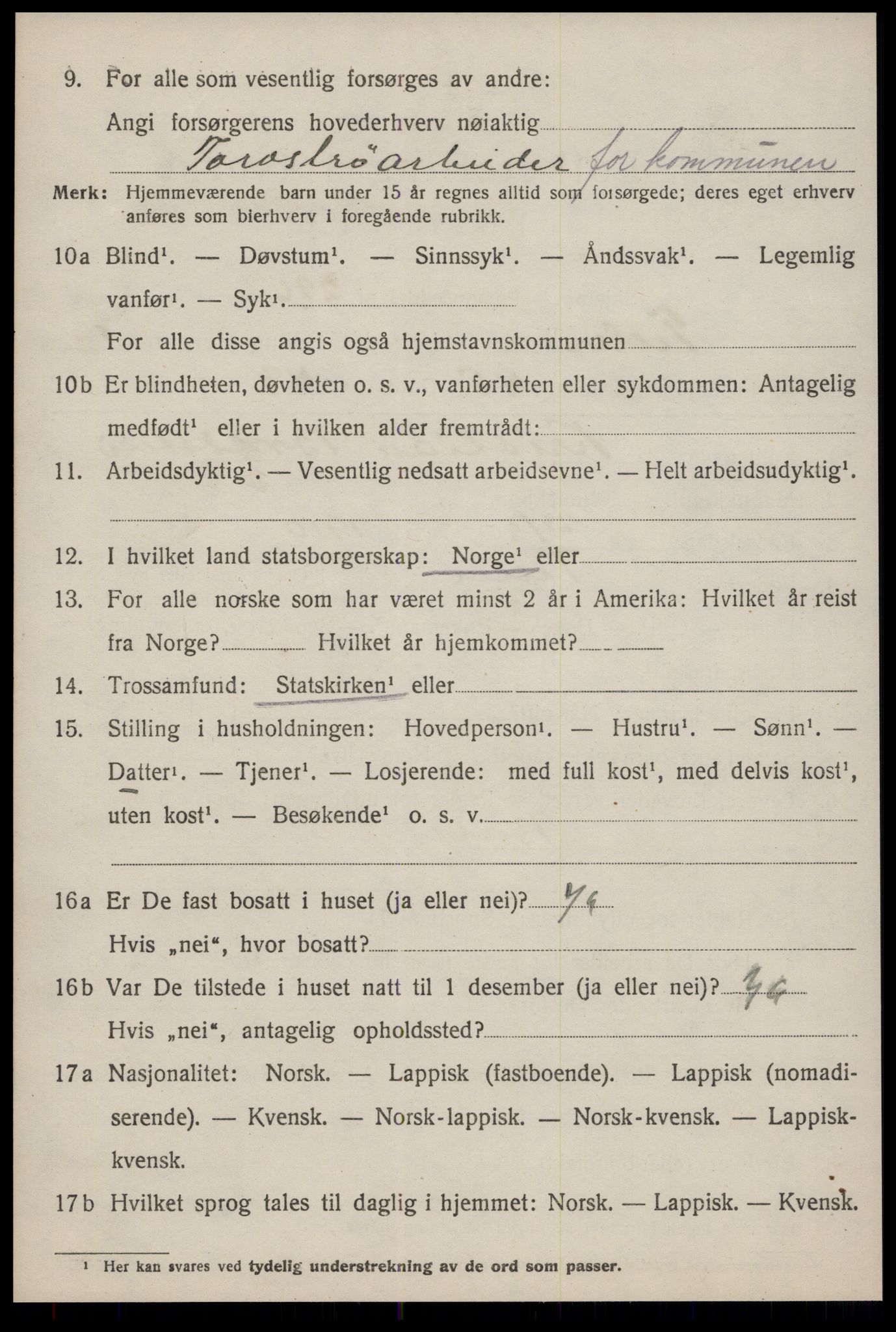 SAT, 1920 census for Tiller, 1920, p. 960